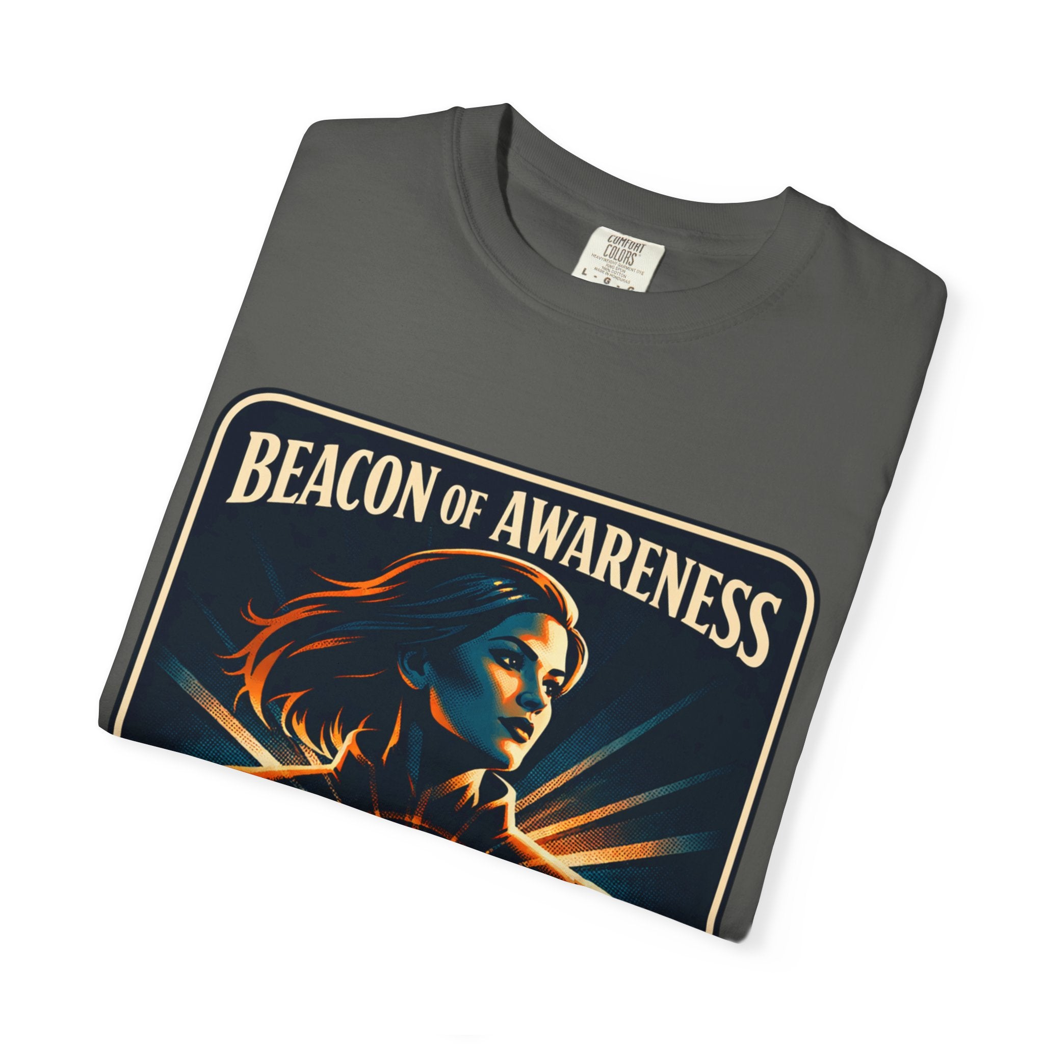 Power Runs Black Beacon of Awareness T-Shirt — “Astra: I hear truth hidden beneath noise” Cosmic Graphic Tee by Power Runs Black