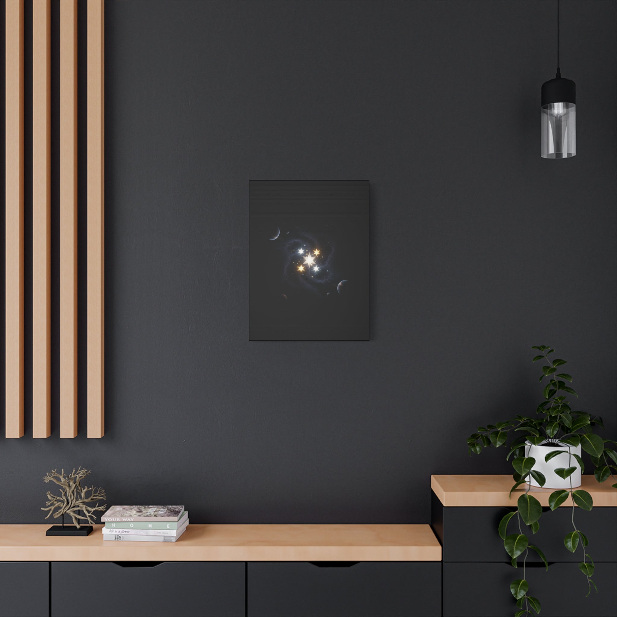 PRB Celestial Star Cluster Matte Canvas Print — Cosmic Planets Wall Art by Printify