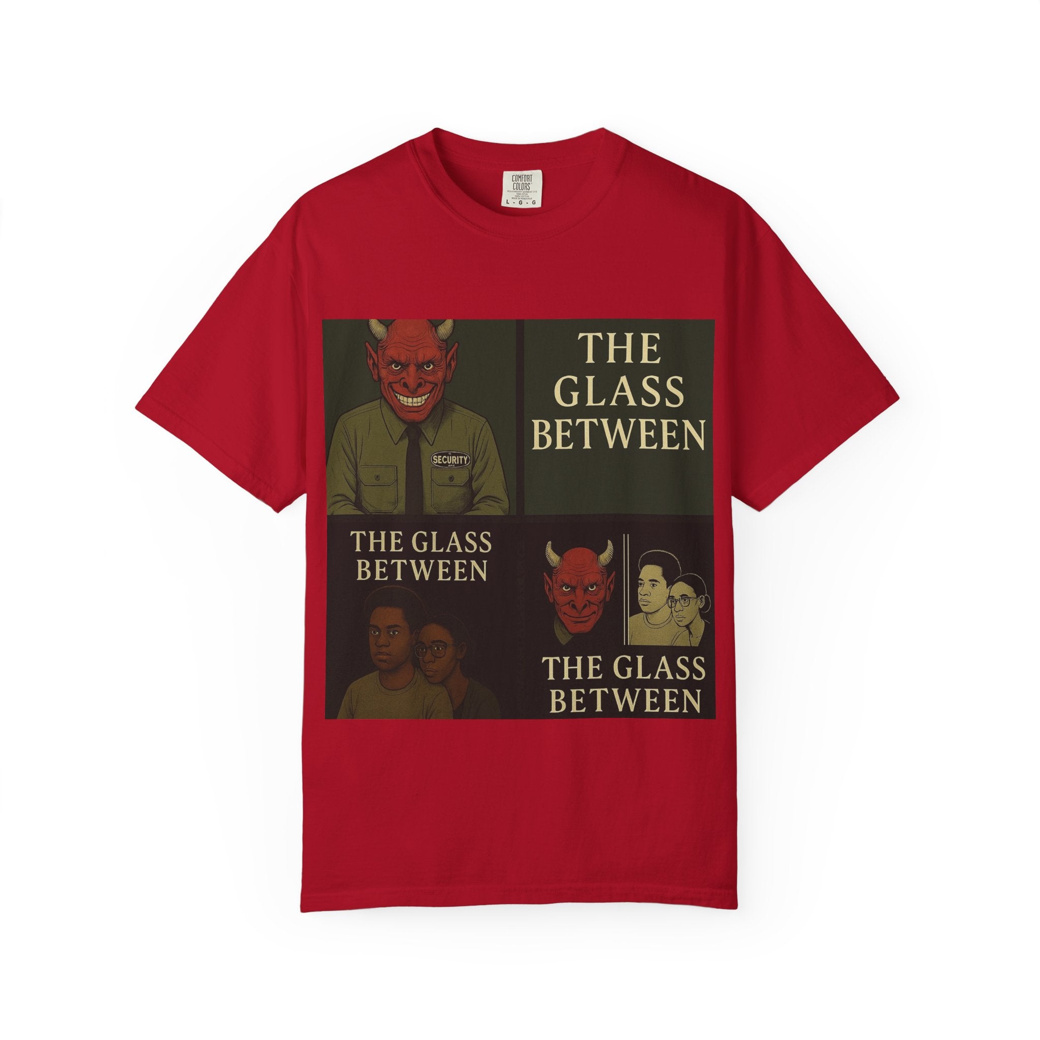 PRB The Glass Between Vintage Collage T-Shirt by Power Runs Black