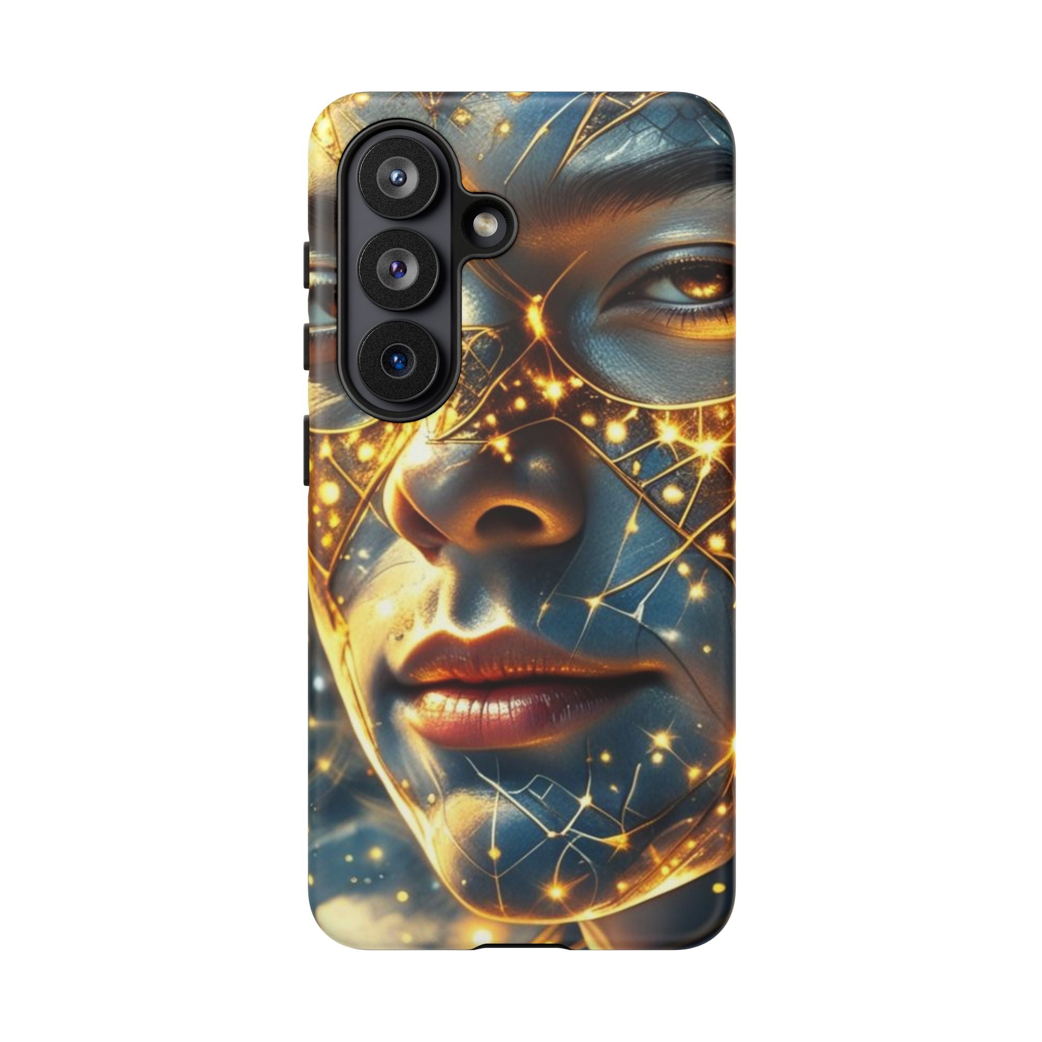 PRB Galactic Portrait Tough Case | Cosmic Face Phone Case, Starry Nebula Design by Printify