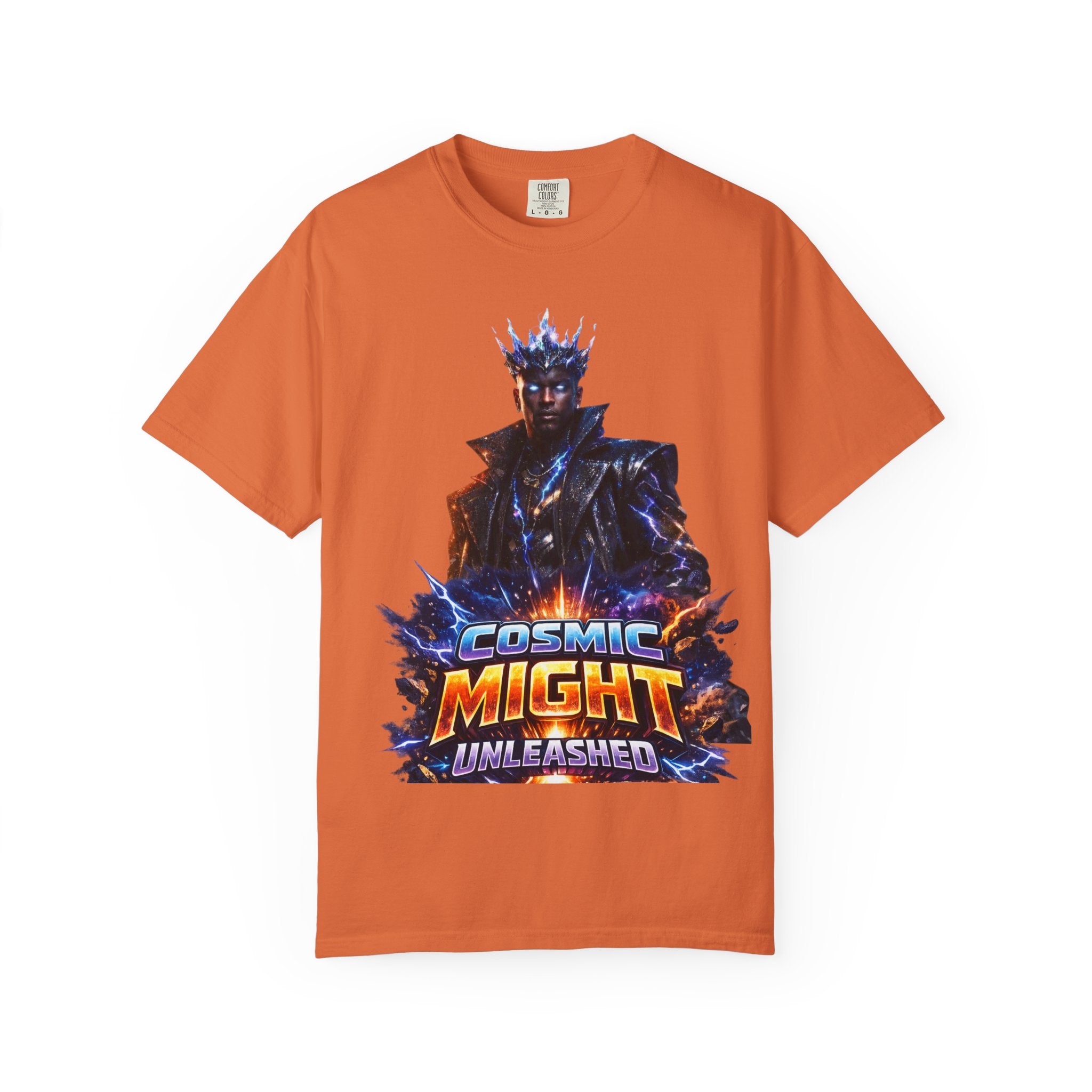 PRB Cosmic Might Unleashed T-shirt | Space Warrior Graphic Tee by Power Runs Black