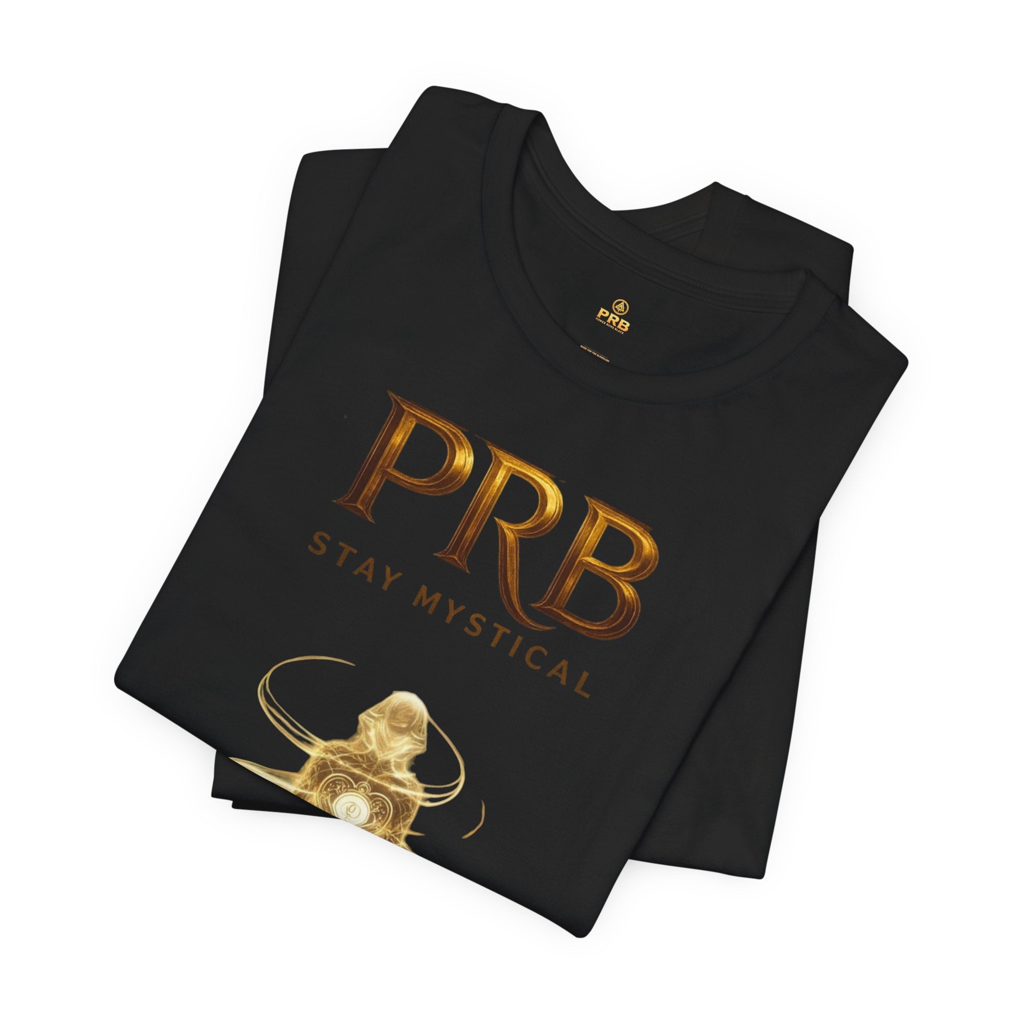 PRB Mystical Graphic Tee – "PRB Stay Mystical" Spiritual Book & Light Design by Power Runs Black