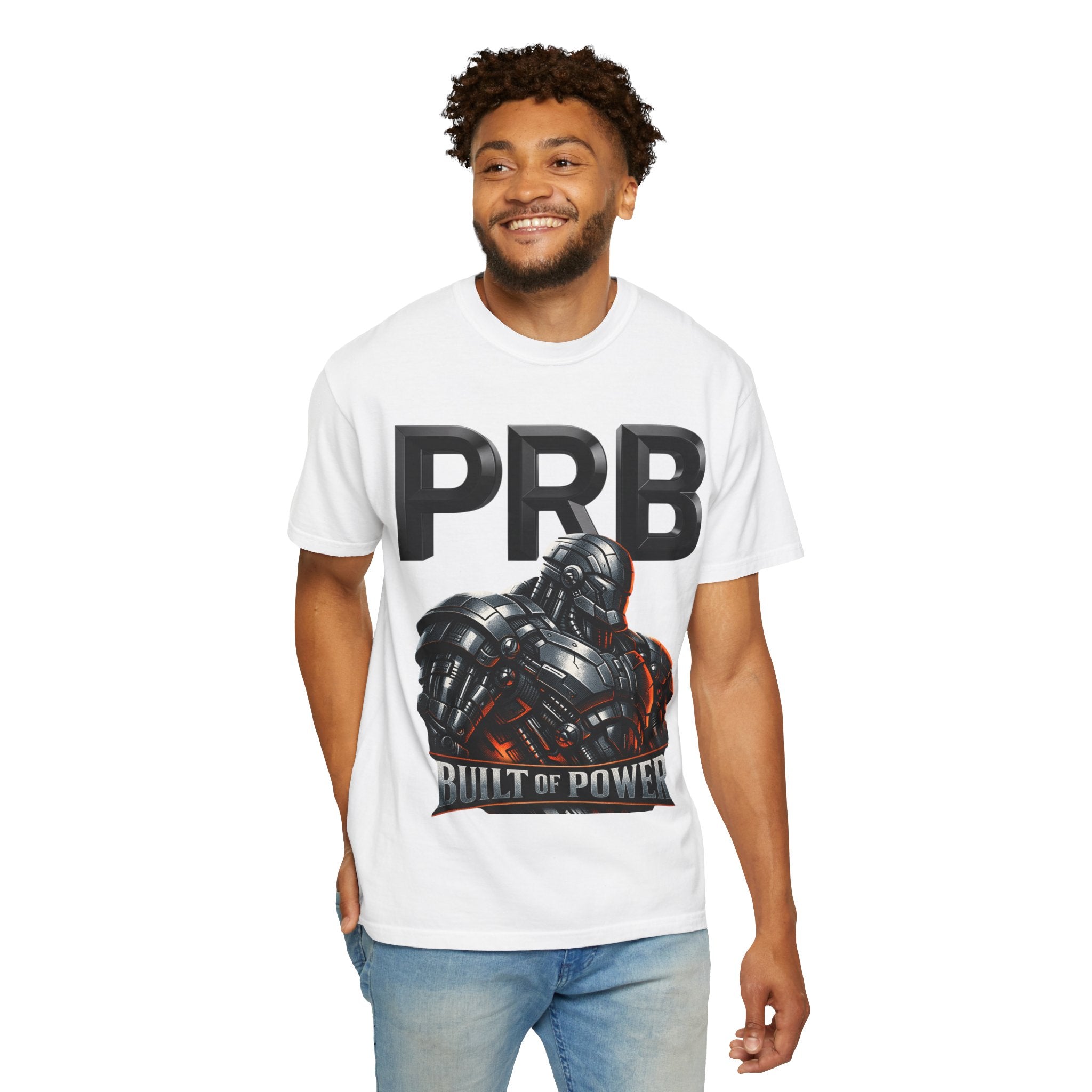 Built of Power PRB T-Shirt — Robotic Armor Graphic Tee by Printify