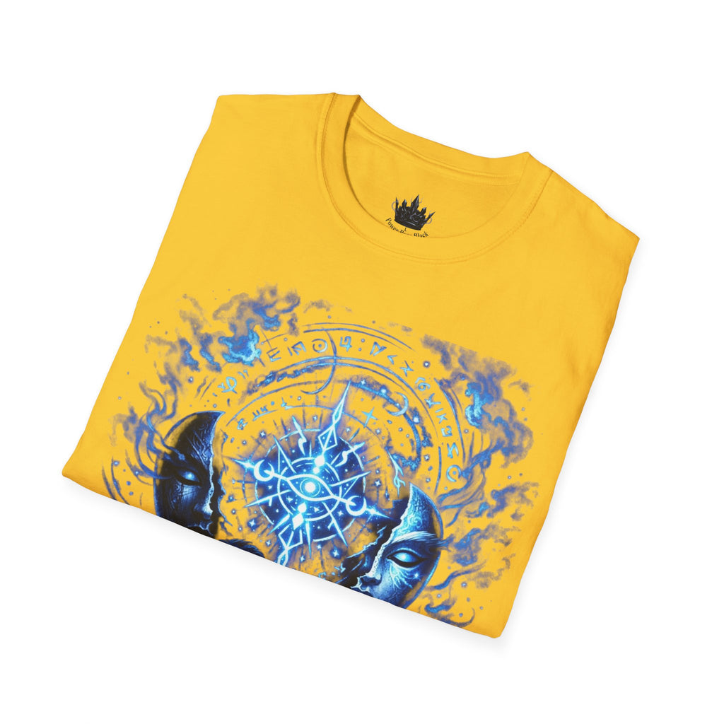PRB Mystic Oceanic Spell T-Shirt — Blue Serpent & Moon Magic Tee by Power Runs Black