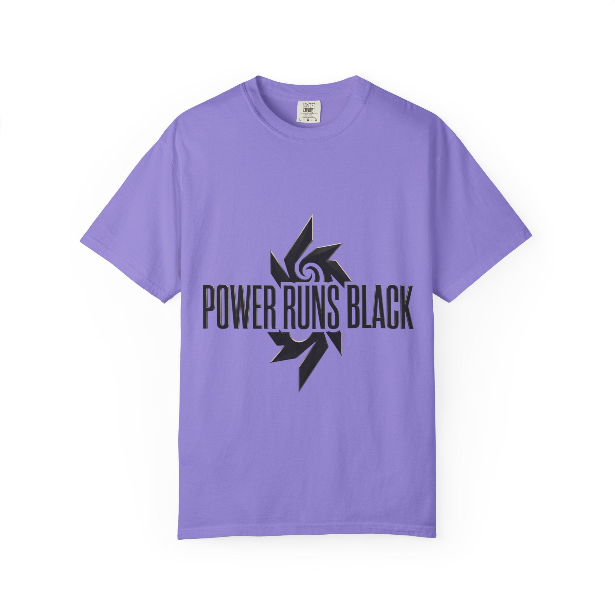 Power Runs Black PRB "Wear The Code" Mystic Shield T-Shirt — Geometric Sigil Graphic Tee by Printify