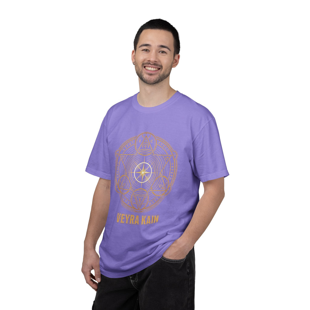 Power Runs Black PRB — Veyra Kain Geometric Sigil Tee with “Too Much Becomes Ruin” Graphic T-Shirt by Printify