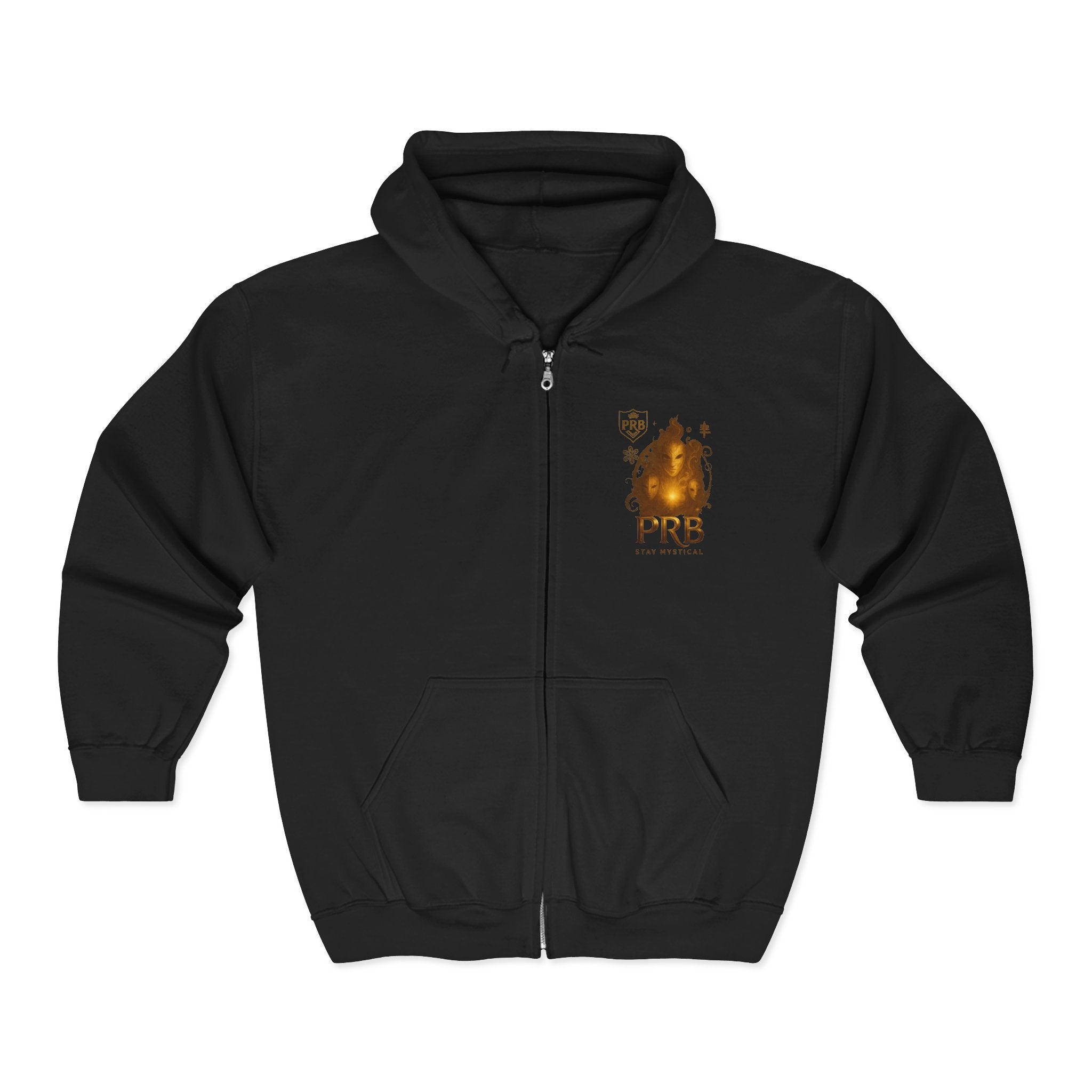 PRB Mystical Flame Mask hoodie | Zip Hoodie by Power Runs Black
