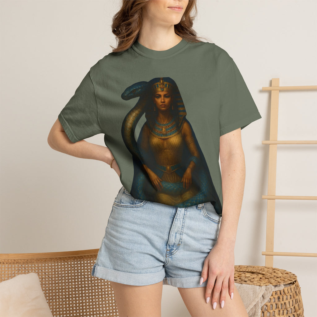 PRB Egyptian Goddess with Snake T-Shirt | Pharaoh Serpent Art Tee by Power Runs Black