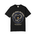 PRB Starforged Flex Cosmic Might Unleashed Heart Graphic T-Shirt — "Cosmic Might Unleashed" Astral Design by Power Runs Black
