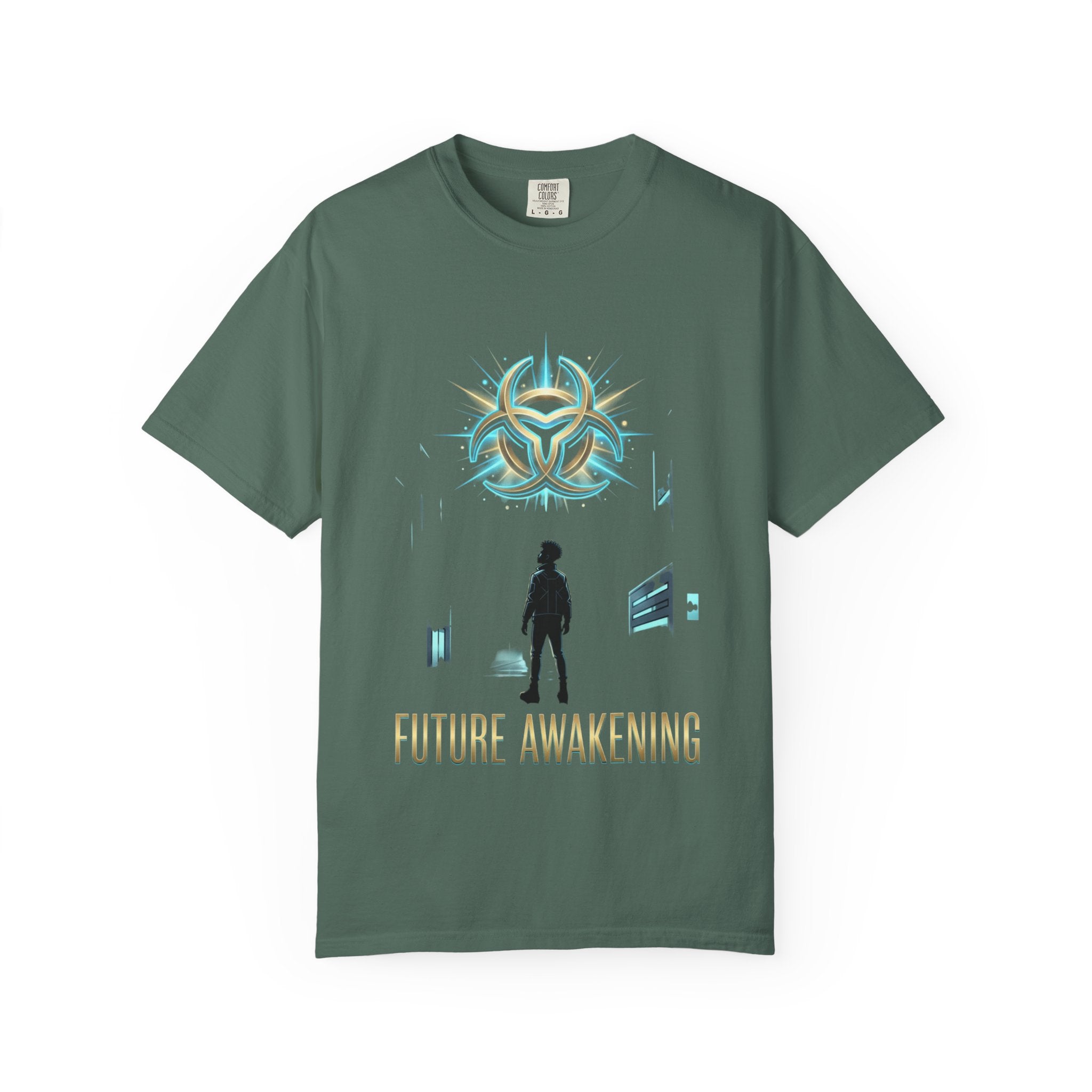 PRB Future Awakening T-Shirt | Sci-Fi Silhouette Graphic Tee by Printify