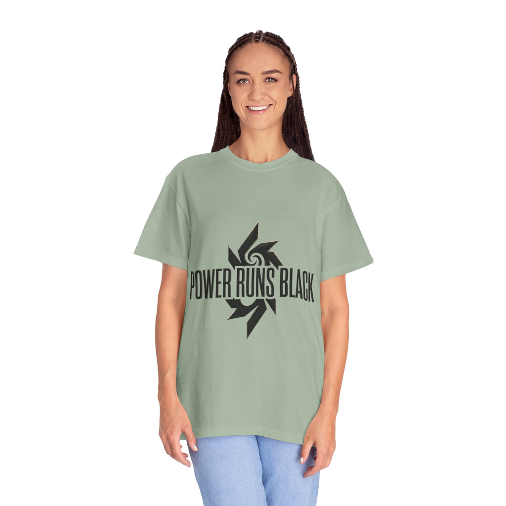 Power Runs Black PRB "Wear The Code" Mystic Shield T-Shirt — Geometric Sigil Graphic Tee by Printify