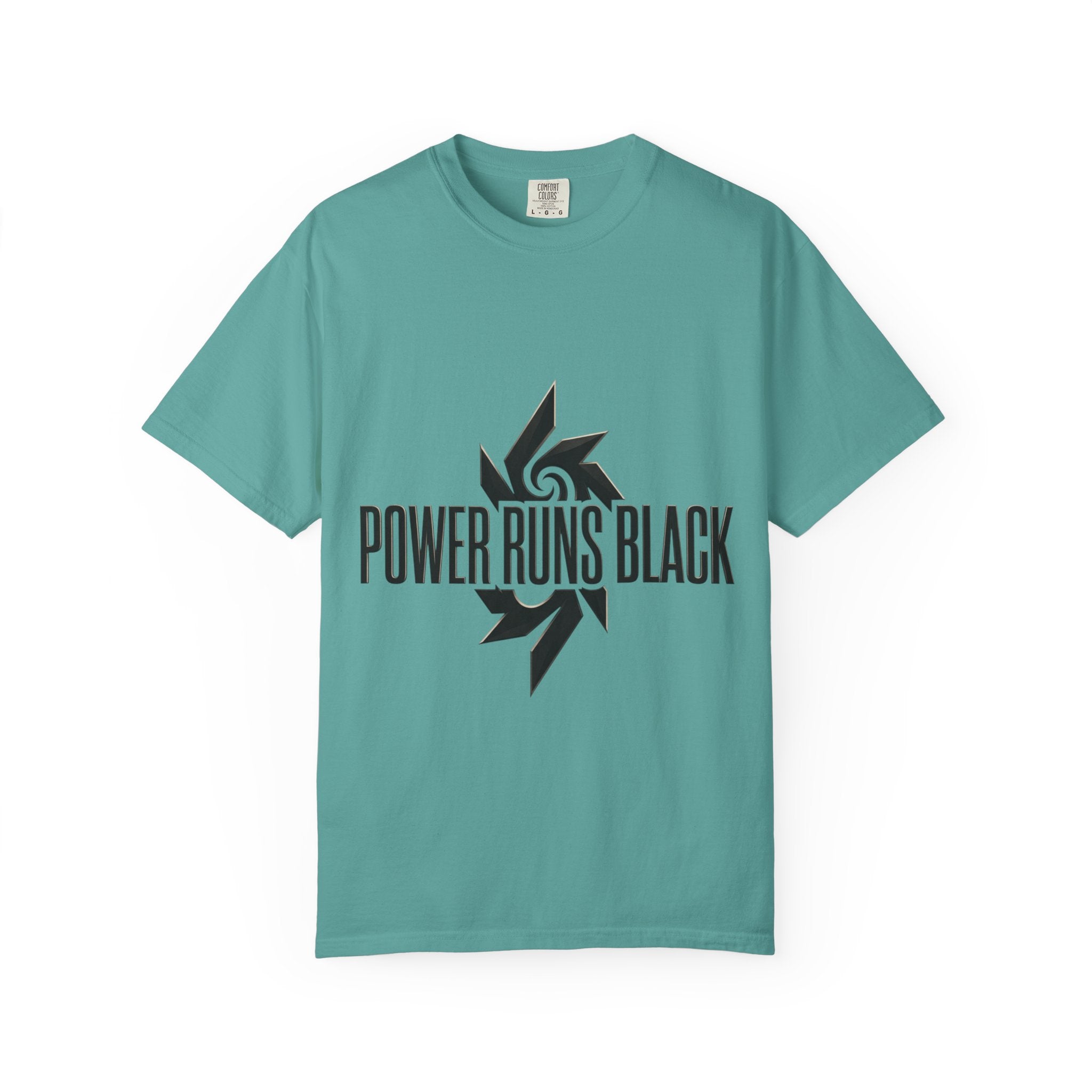 Power Runs Black PRB "Wear The Code" Mystic Shield T-Shirt — Geometric Sigil Graphic Tee by Printify