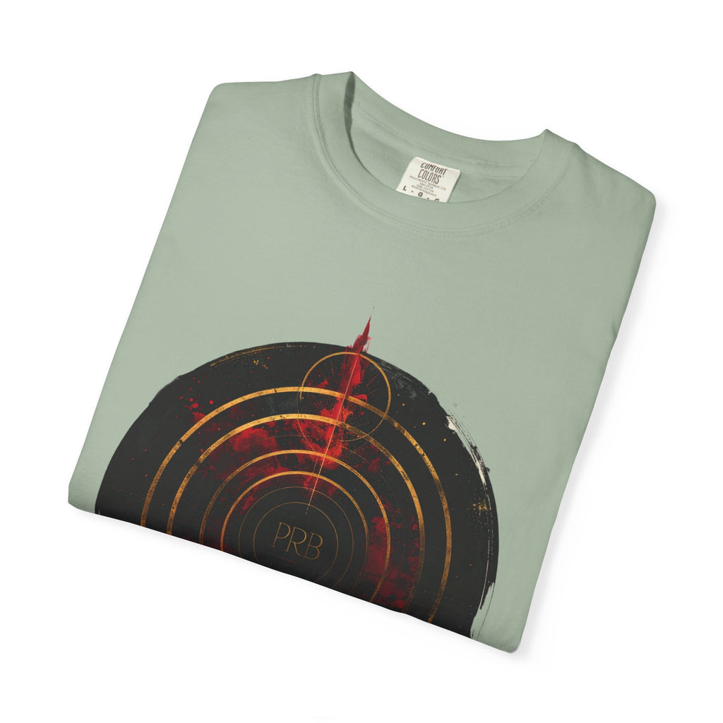 PRB Target Bullseye T-Shirt — Retro Circular Target Graphic Tee by Power Runs Black