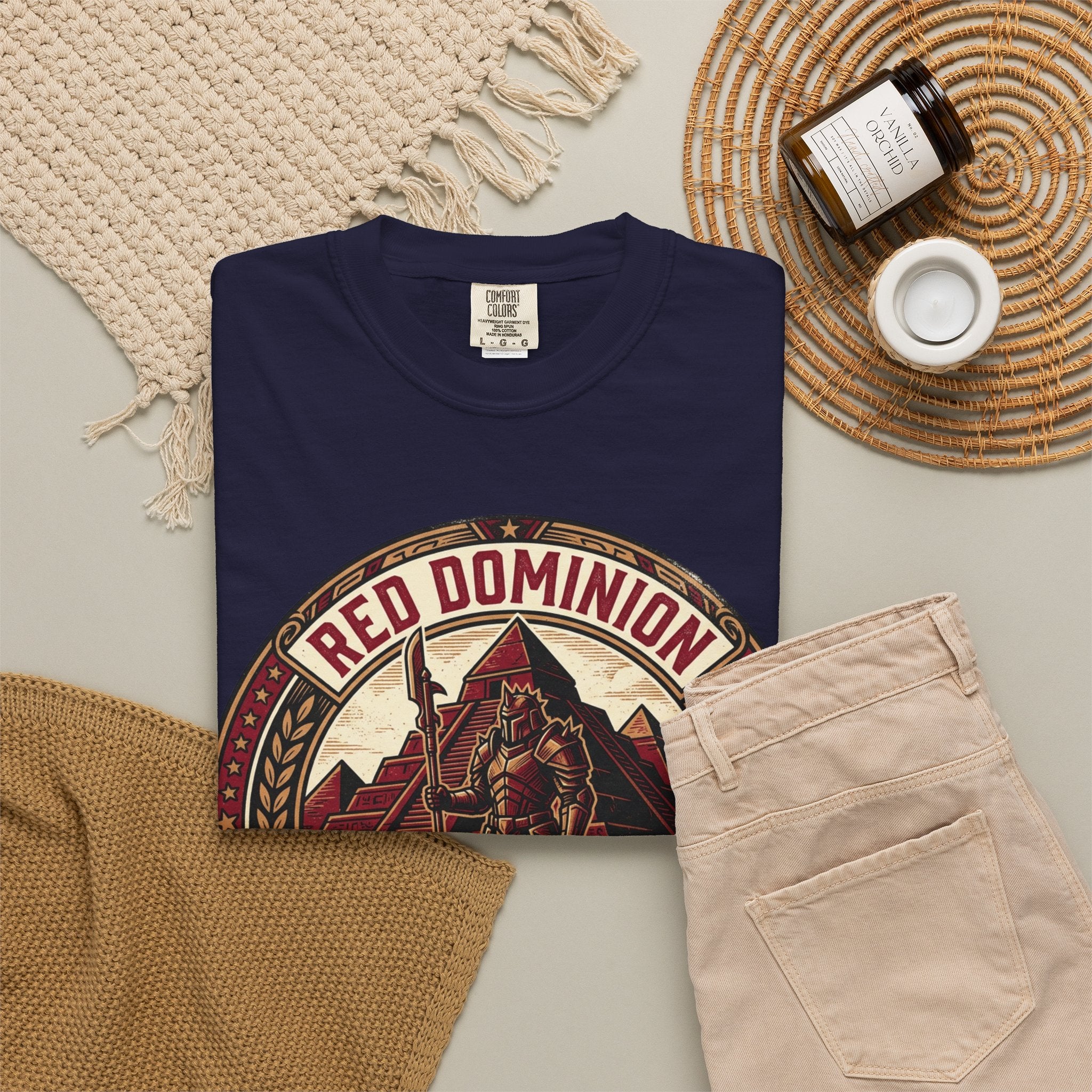Power Runs Black PRB Red Dominion 'Right Side' Graphic T-Shirt by Printify
