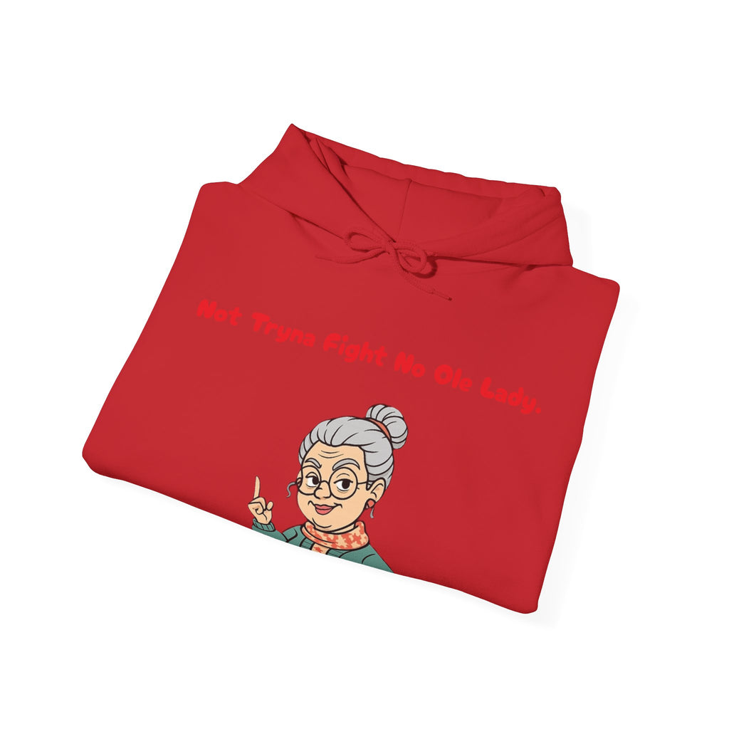 PRB Sassy Grandma Illustration Hoodie | "Not Tryna Fight No Ole Lady." by Power Runs Black