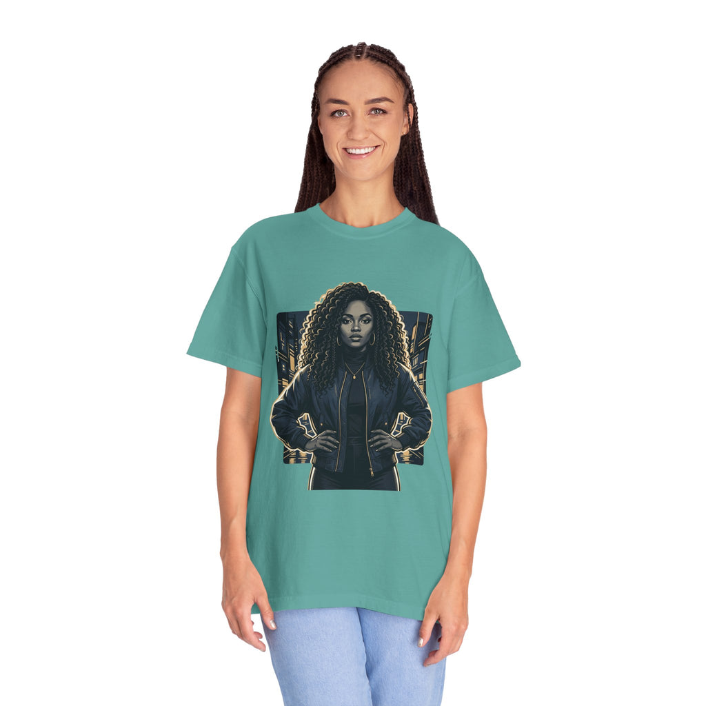 Pretty Rich Bitch The Collection by PRB T-Shirt — Bold Graphic Tee with Empowered Woman Portrait by Power Runs Black