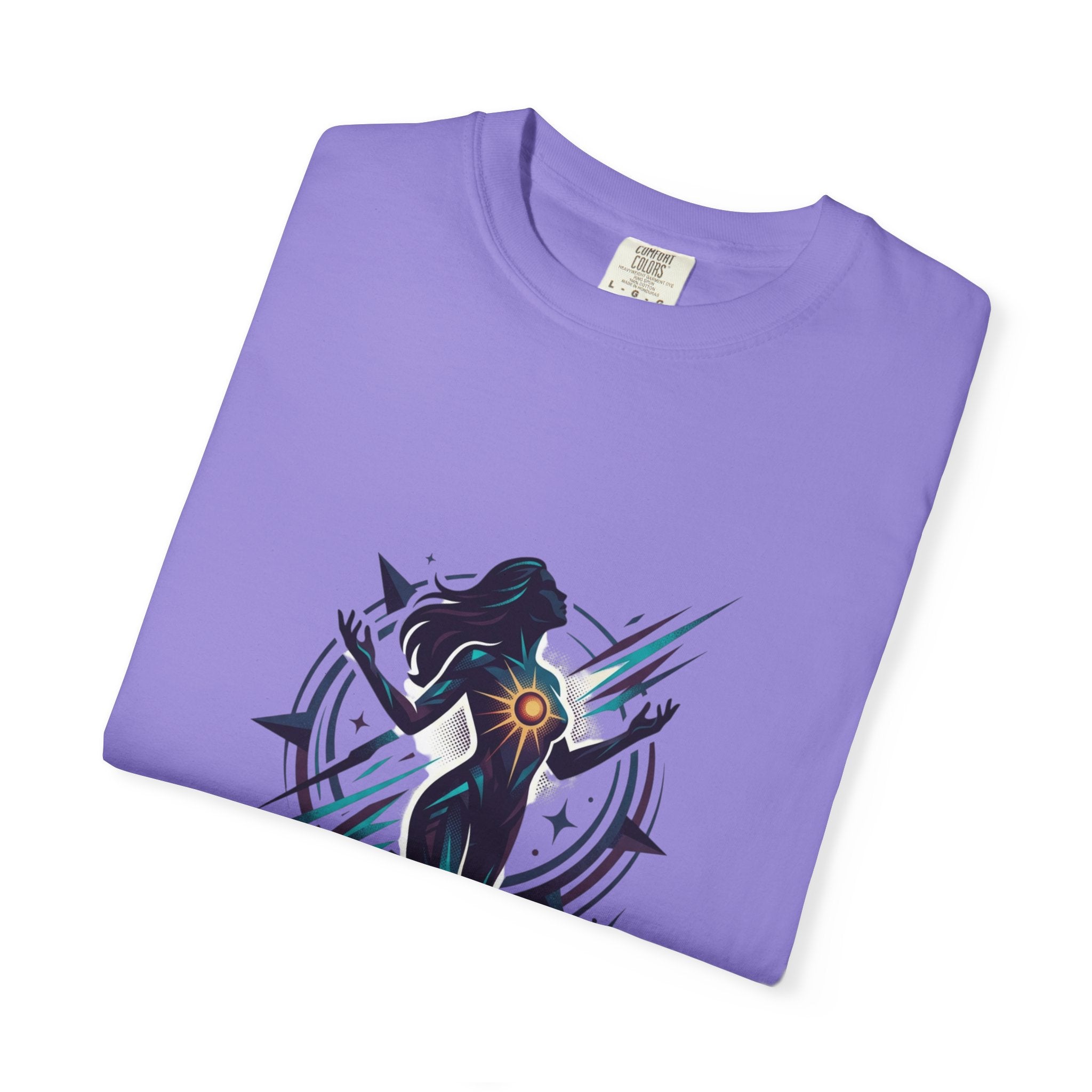 Power Runs Black PRB Ascension Graphic T-Shirt — Cosmic Silhouette Tee by Printify