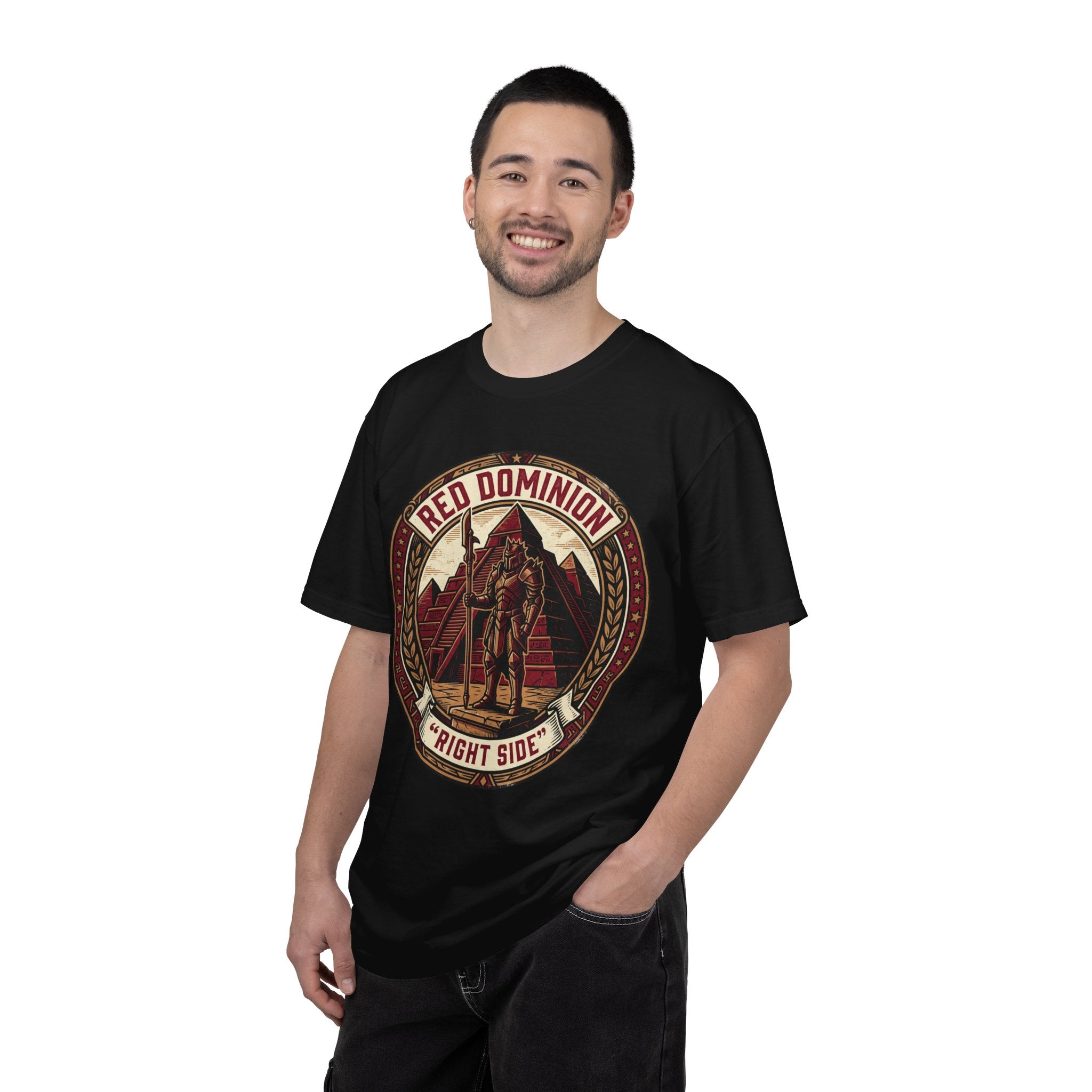 Power Runs Black PRB Red Dominion 'Right Side' Graphic T-Shirt by Power Runs Black