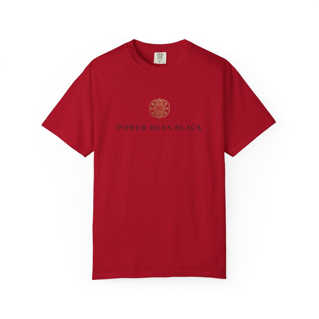 Power Runs Black PRB Graphic T-Shirt — Minimal Emblem Tee by Power Runs Black