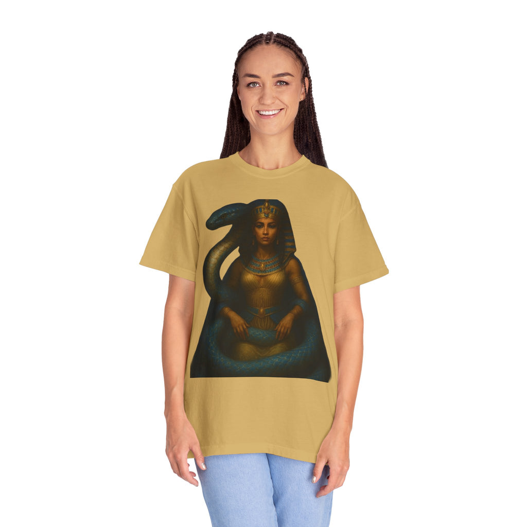 PRB Egyptian Goddess with Snake T-Shirt | Pharaoh Serpent Art Tee by Power Runs Black