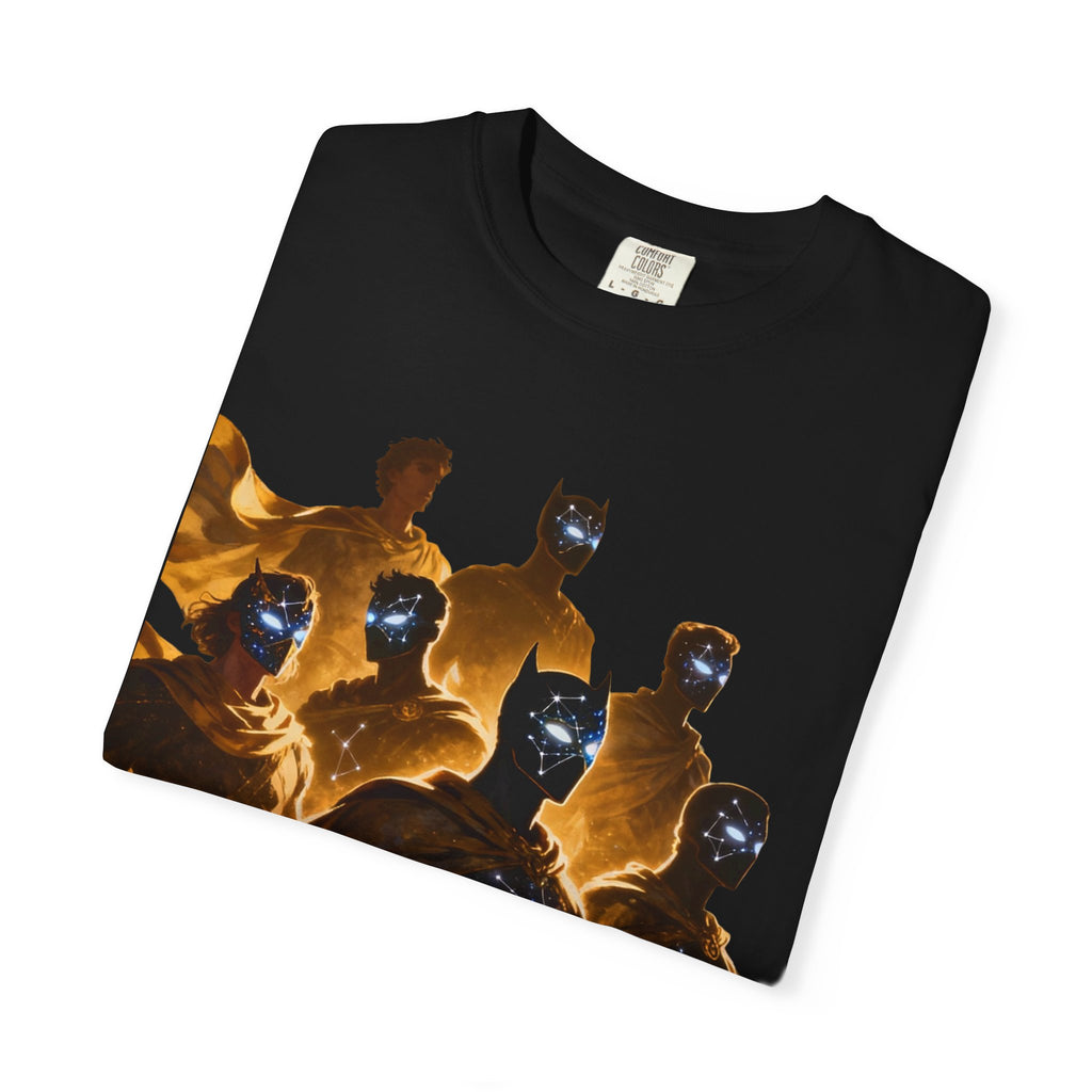 PRB Cosmic Heroes Graphic Tee (Golden Cloaks & Starry Faces) by Power Runs Black