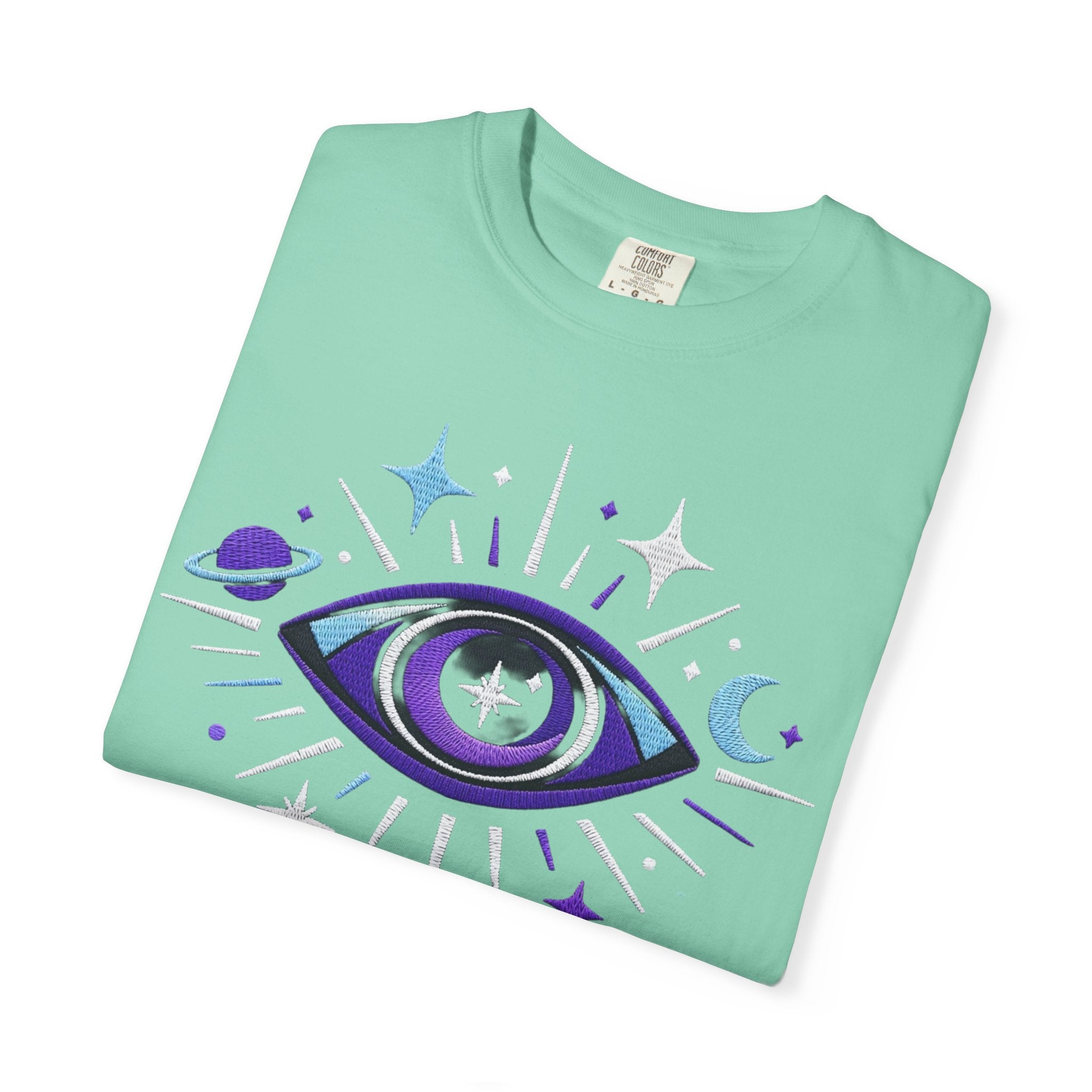 PRB Mystic All-Seeing Eye T-shirt | Cosmic Moon and Stars by Power Runs Black