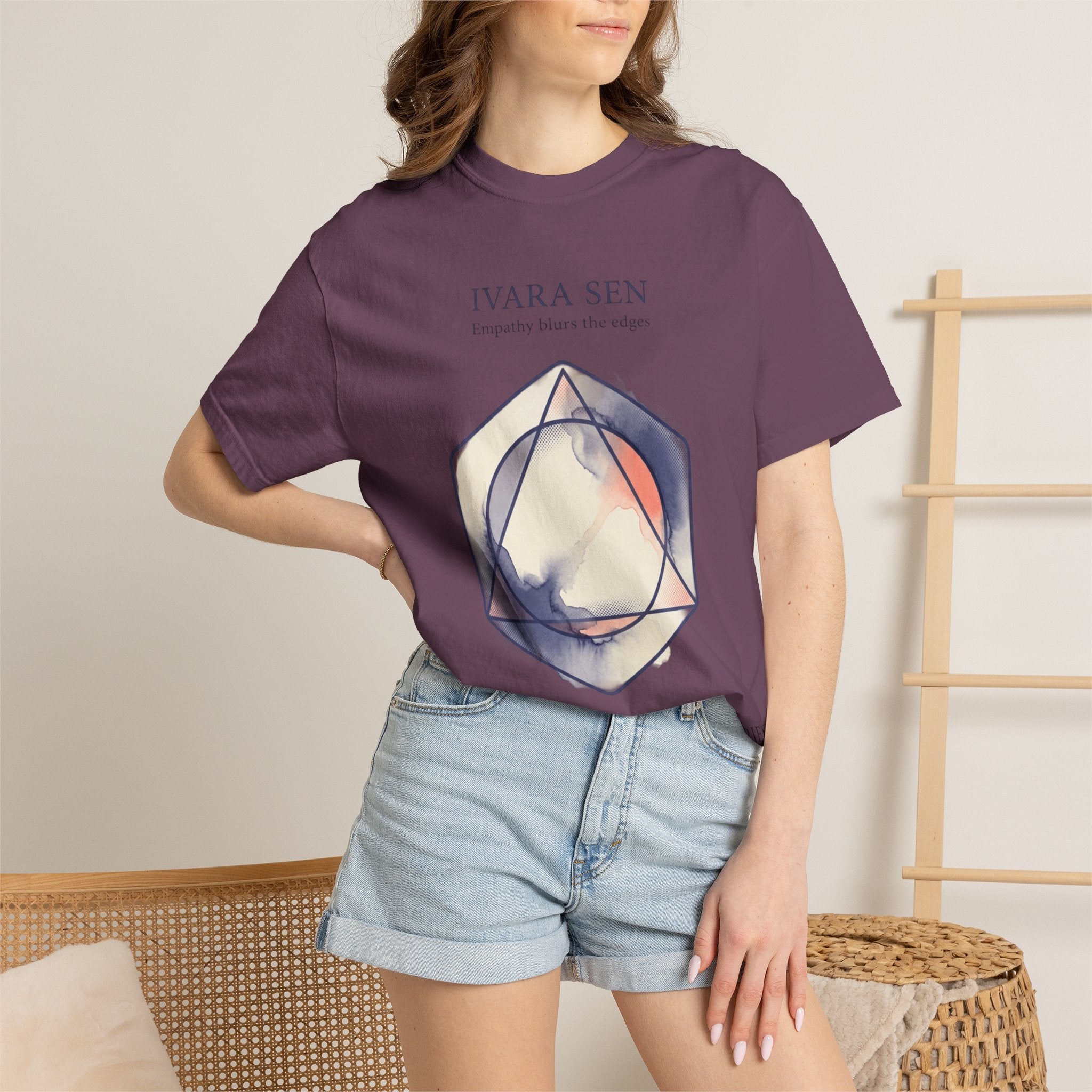 Power Runs Black PRB Abstract Geometric Tee — “Ivara Sen: Feeling Dissolves Boundaries” by Power Runs Black