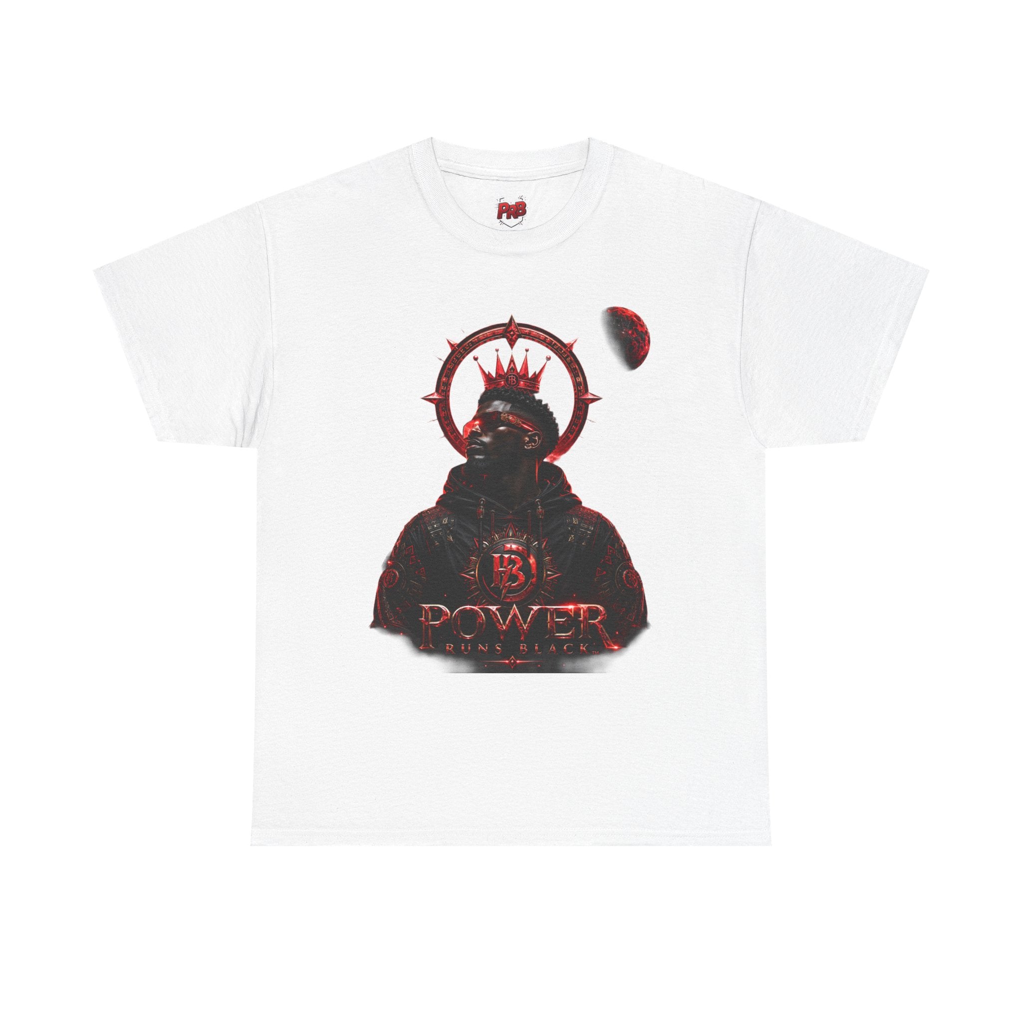 Power Runs Black Red Angel Graphics Tee by Printify
