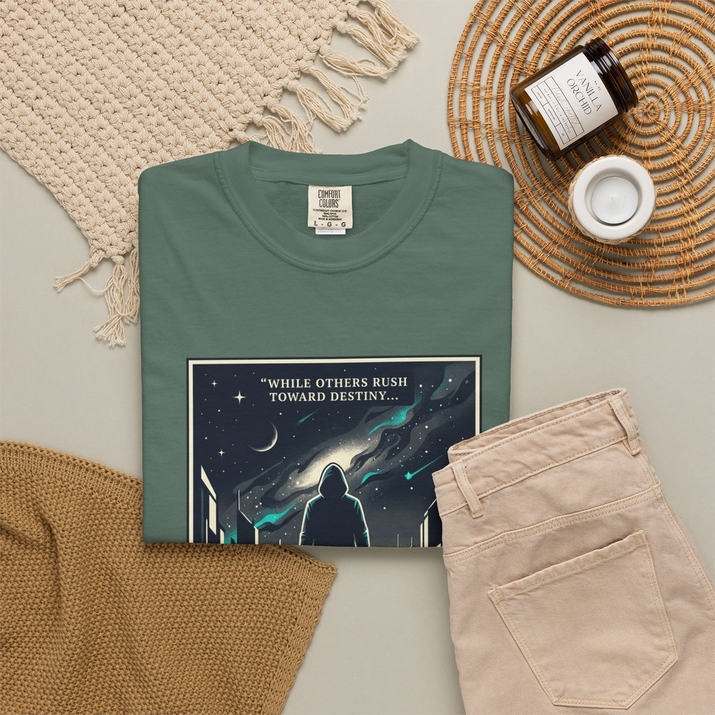 Power Runs Black Astra Sci‑Fi Graphic T-Shirt — "I walk toward understanding" Poster Design by Power Runs Black