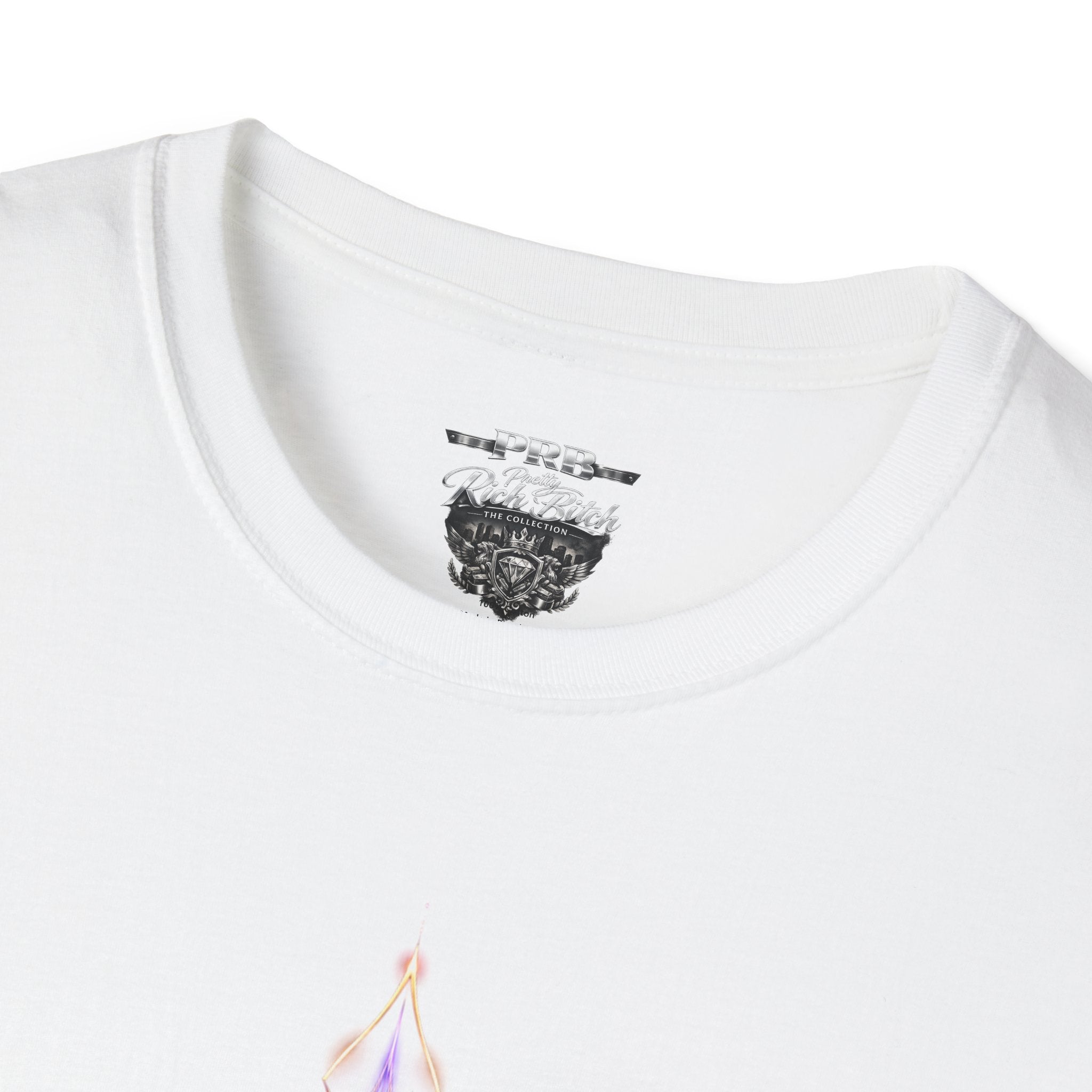 Power Runs Black PRB Pretty Rich Bitch The Collection Mystic Mandala Tee — Subtle Pastel Spiritual Graphic T-Shirt by Printify
