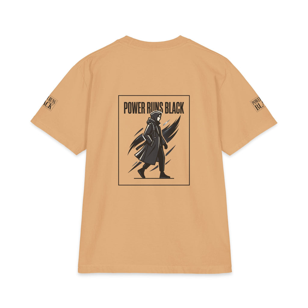 Power Runs Black Graphic T-Shirt — Bold Monochrome Streetwear by Printify