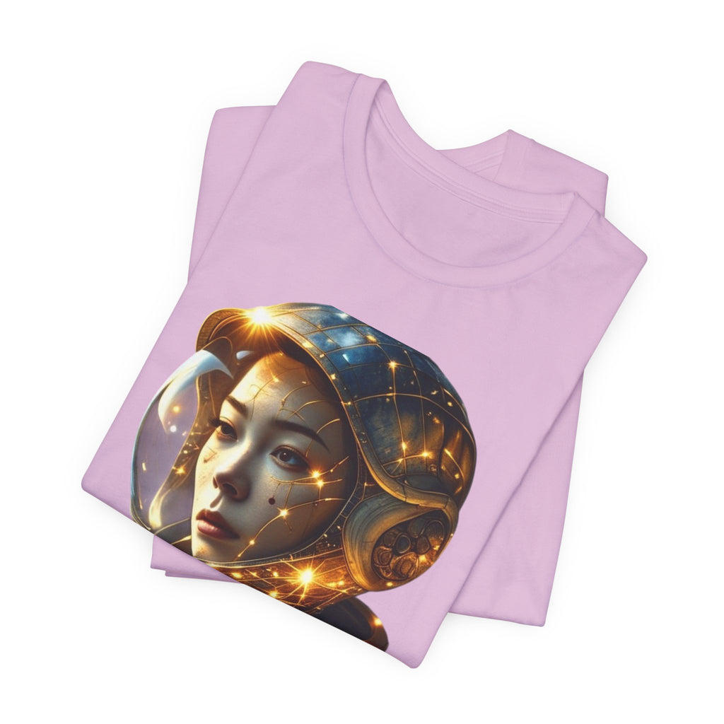 PRB Astronaut Portrait Tee — Starry Cosmic Helmet Graphic T-Shirt by Power Runs Black