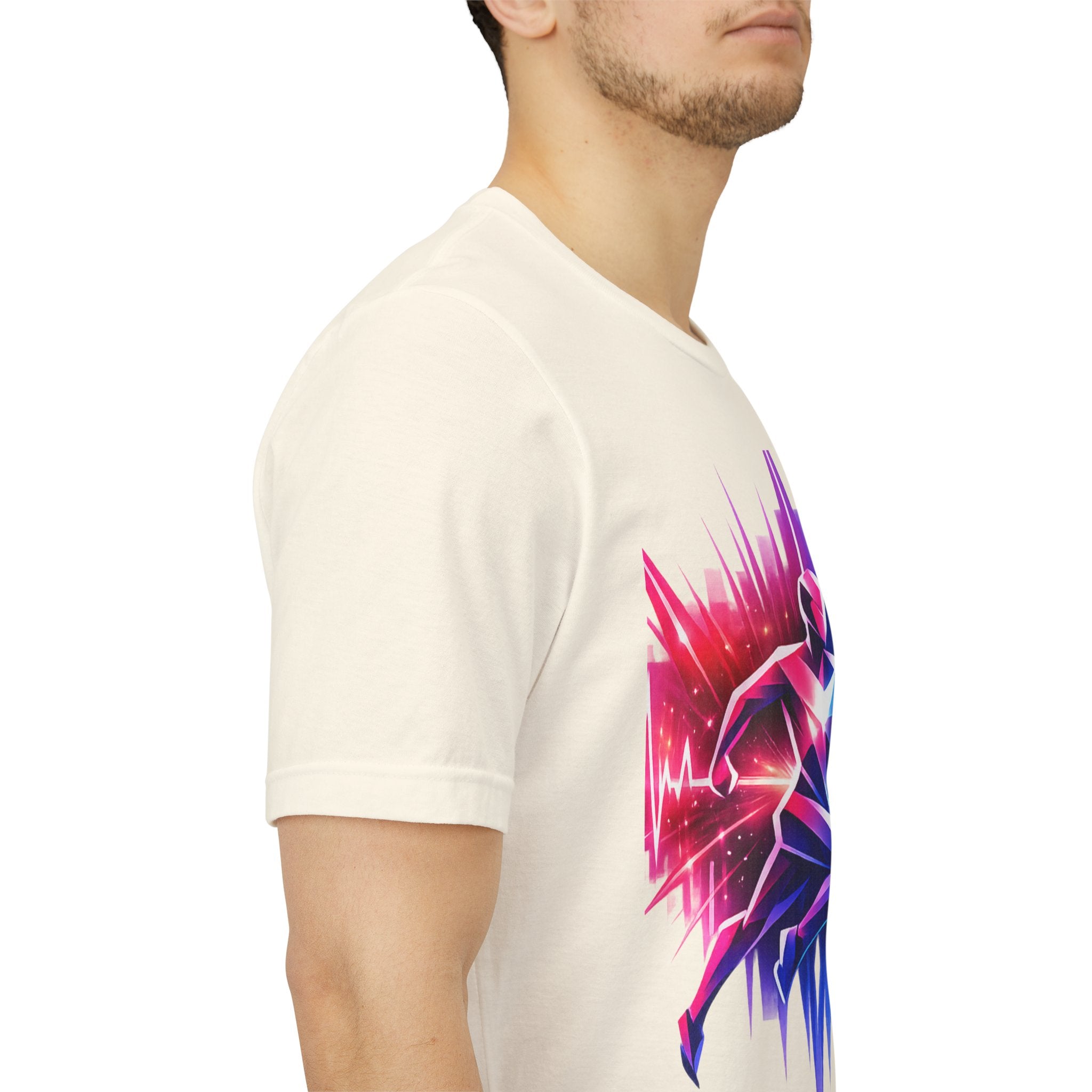 Power Runs Black PRB Running Pulse Graphic Tee — Neon Runner Heartbeat Sports T‑Shirt by Power Runs Black