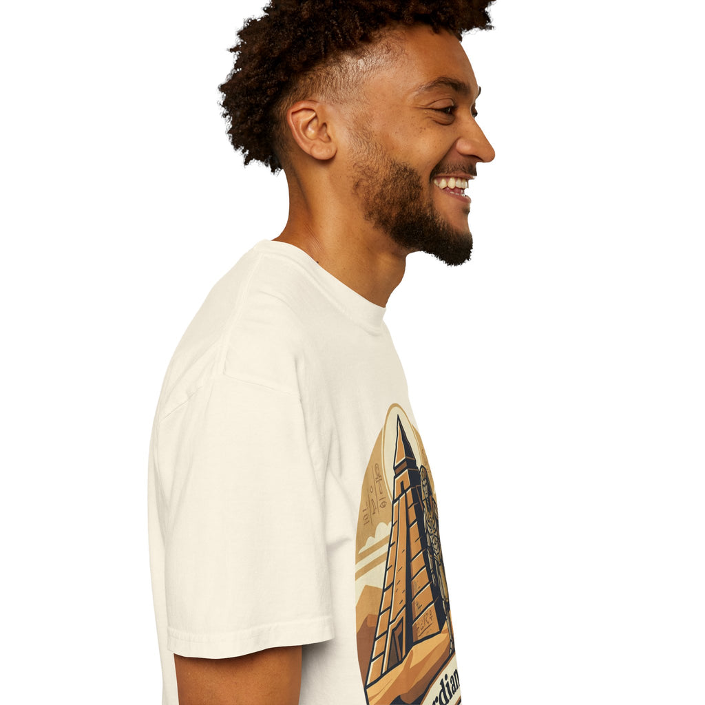 Power Runs Black PRB Guardian Unit T-Shirt — Egyptian Pyramid Sci‑Fi Graphic Tee by Power Runs Black