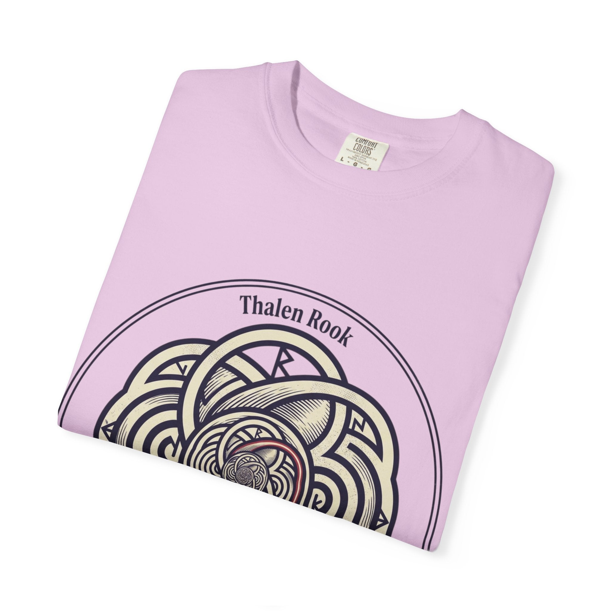 Power Runs Black PRB Thalen Rook Celtic Knot Graphic T-Shirt — "He stared too long..." Quote Tee by Printify