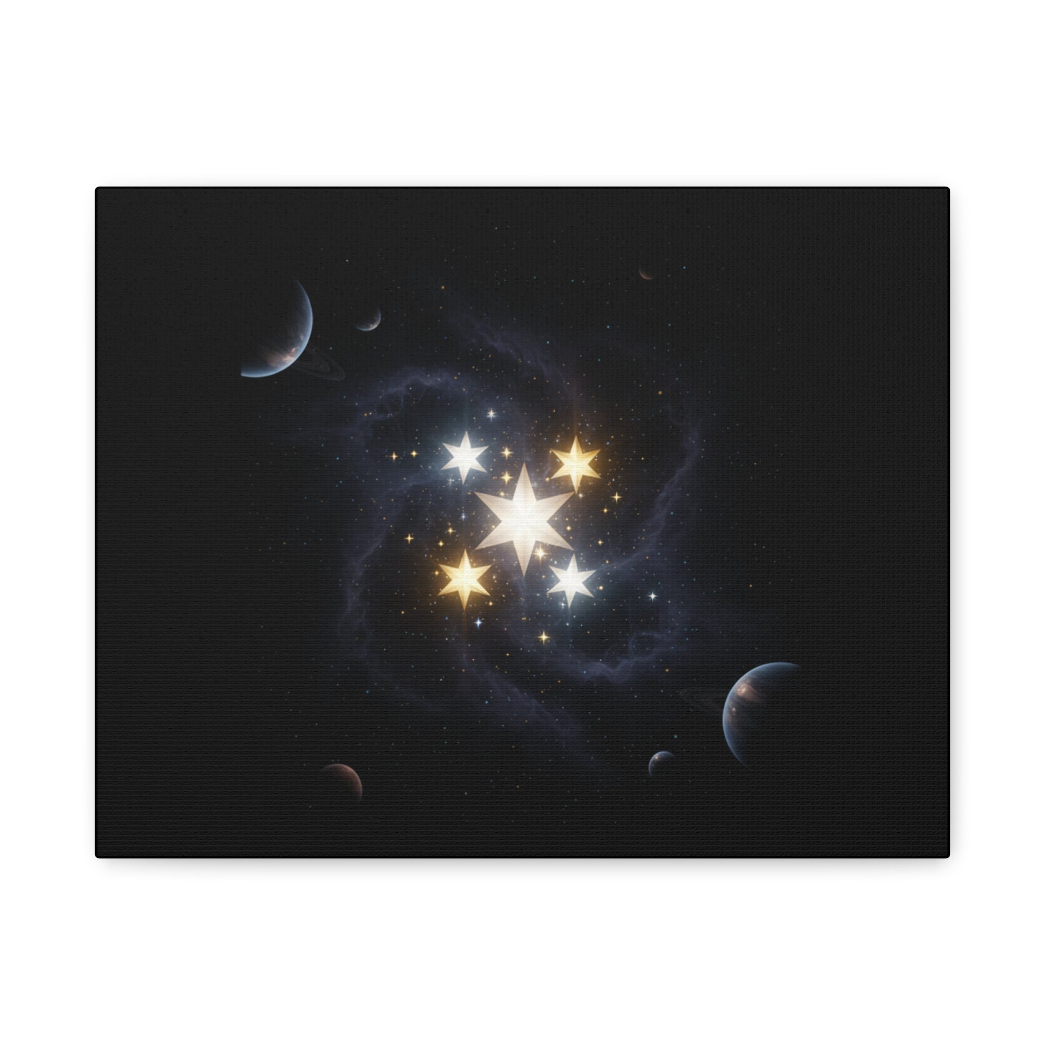 Power Runs Black PRB Glowing Star Constellation Canvas by Power Runs Black