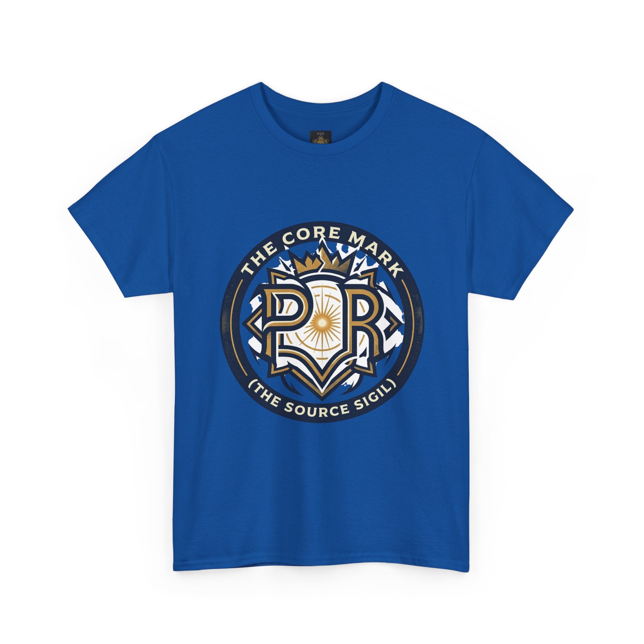 Power Runs Black PRB Core Mark Logo T-Shirt — "The Source Sigil" Retro Emblem Tee by Power Runs Black