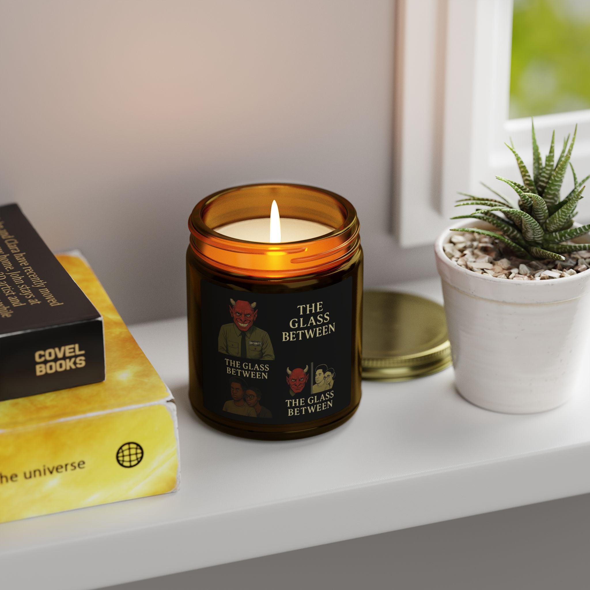 PRB The Glass Between Scented Candle — Coconut Apricot Wax (4oz/9oz) by Power Runs Black