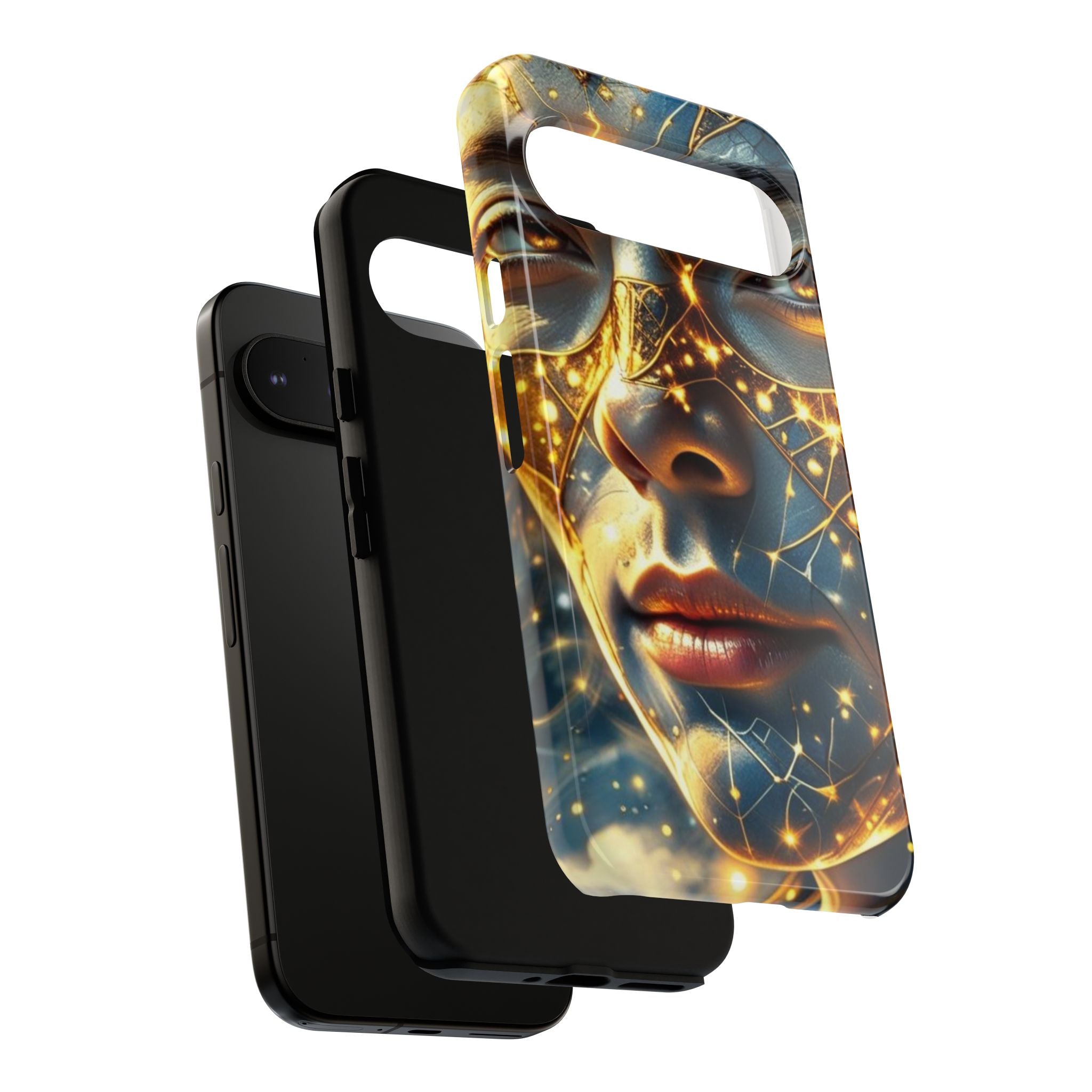PRB Galactic Portrait Tough Case | Cosmic Face Phone Case, Starry Nebula Design by Printify