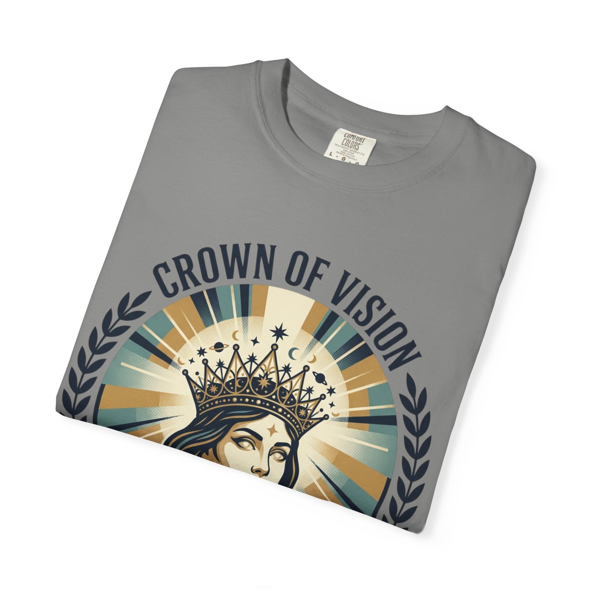 Power Runs Black Crown of Vision T-Shirt — Vintage Inspirational Graphic Tee by Printify