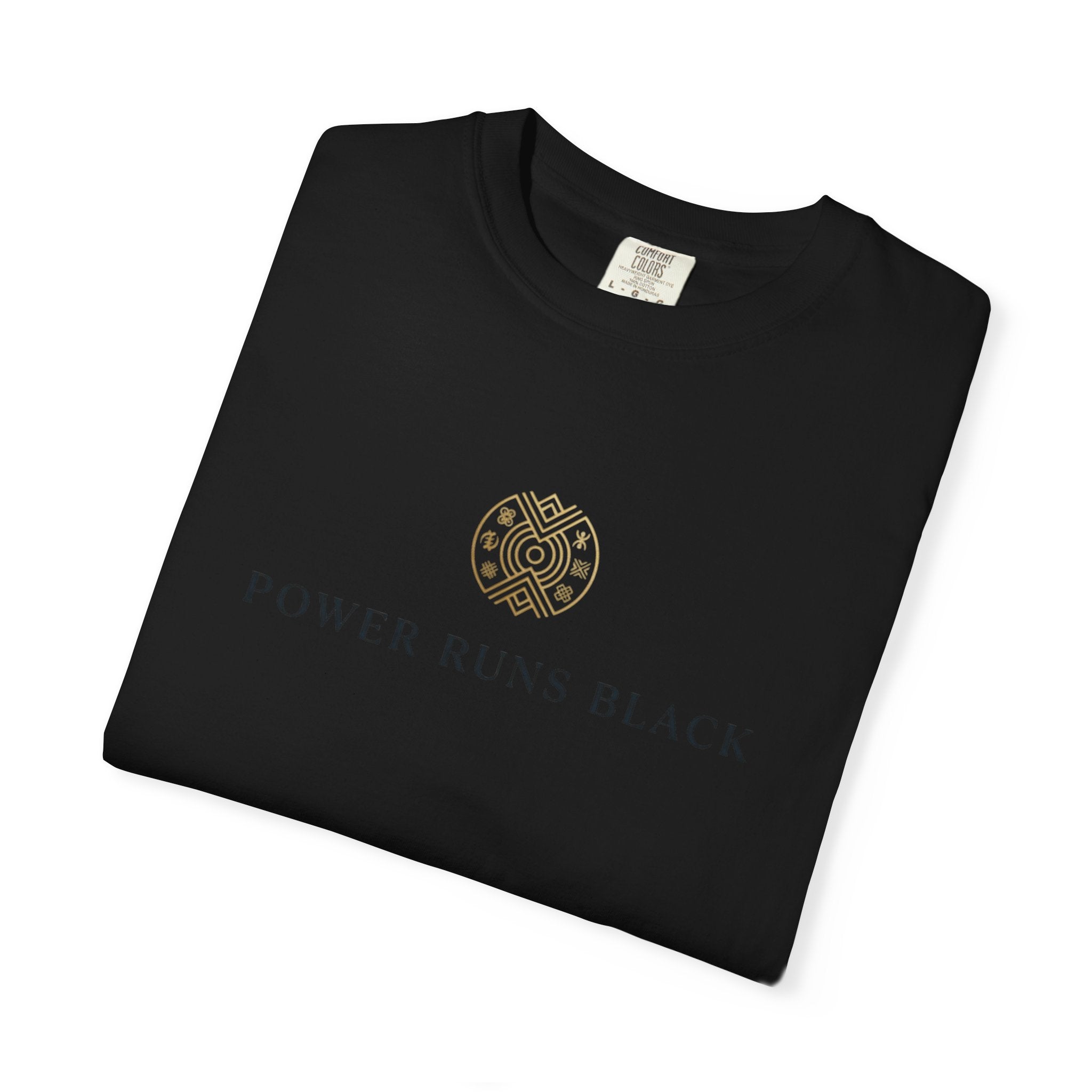 Power Runs Black PRB Graphic T-Shirt — Minimal Emblem Tee by Power Runs Black
