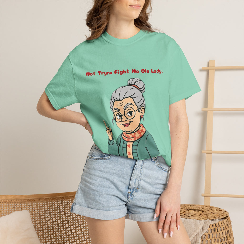 PRB Not Tryna Fight No Ole Lady T-shirt | Funny Grandma Graphic Tee by Printify