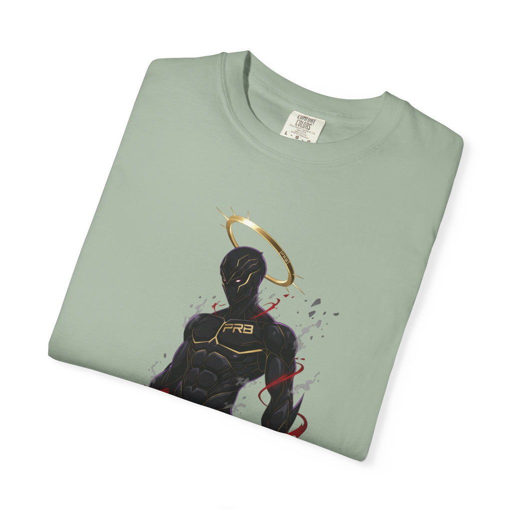 PRB Shadow Hero Graphic T-Shirt — Haloed Vigilante Illustration by Power Runs Black