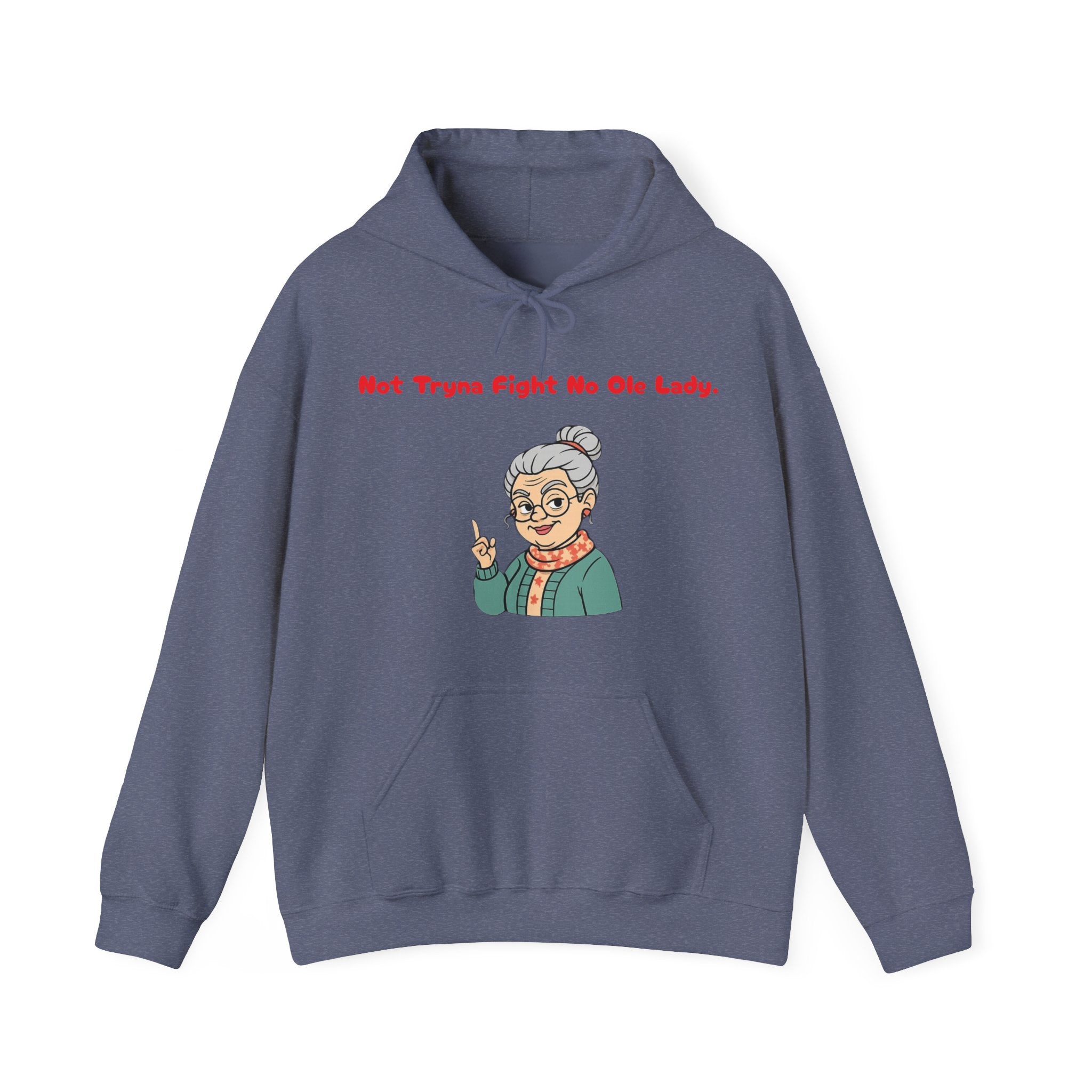 PRB Sassy Grandma Illustration Hoodie | "Not Tryna Fight No Ole Lady." by Power Runs Black