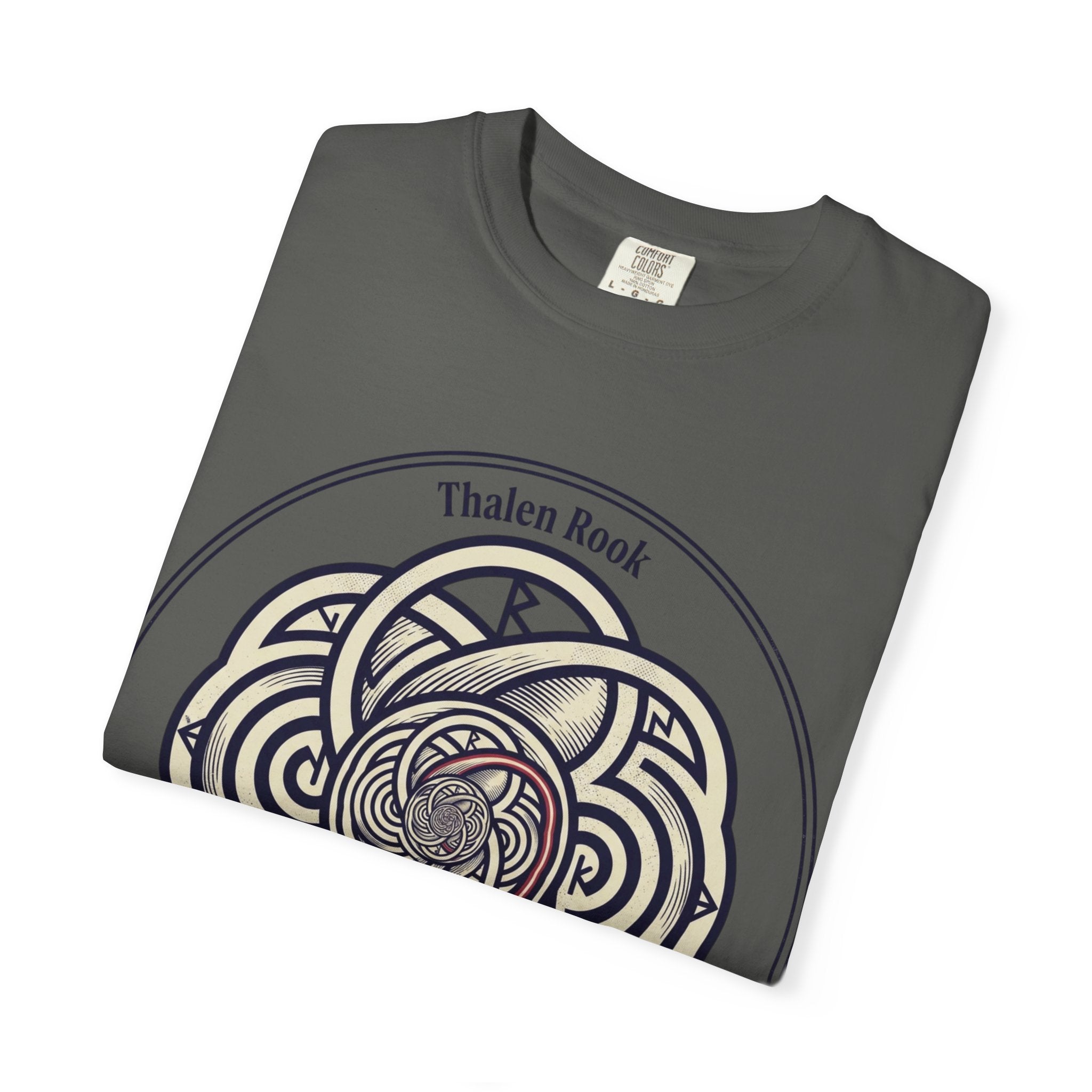 Power Runs Black PRB Thalen Rook Celtic Knot Graphic T-Shirt — "He stared too long..." Quote Tee by Power Runs Black