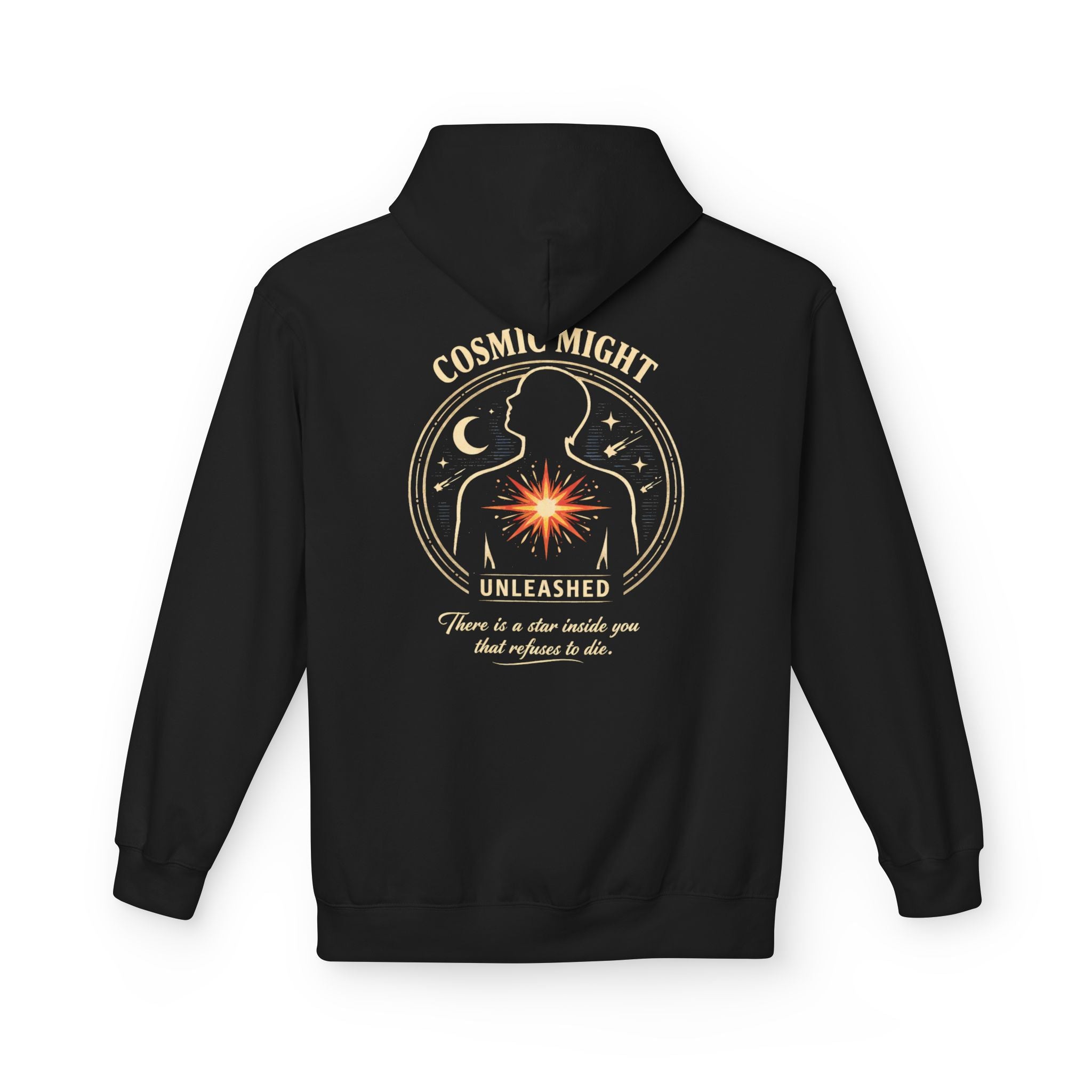 PRB Starforged Flex Cosmic Might Unleashed Hoodie — Unleashed Starburst Graphic Pullover by Power Runs Black