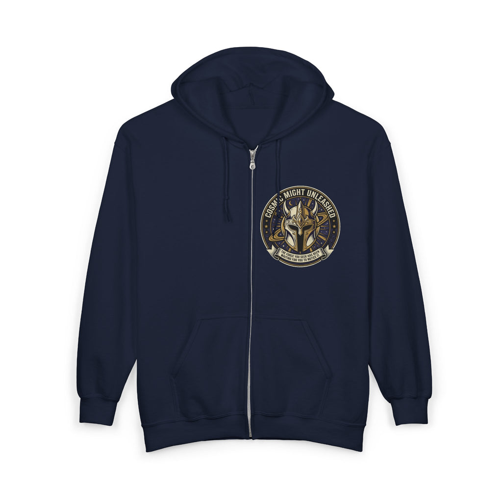 PRB Full-Zip Hoodie — Cosmic Night Unleashed Graphic by Power Runs Black