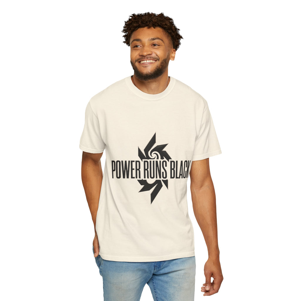 Power Runs Black PRB "Wear The Code" Mystic Shield T-Shirt — Geometric Sigil Graphic Tee by Printify