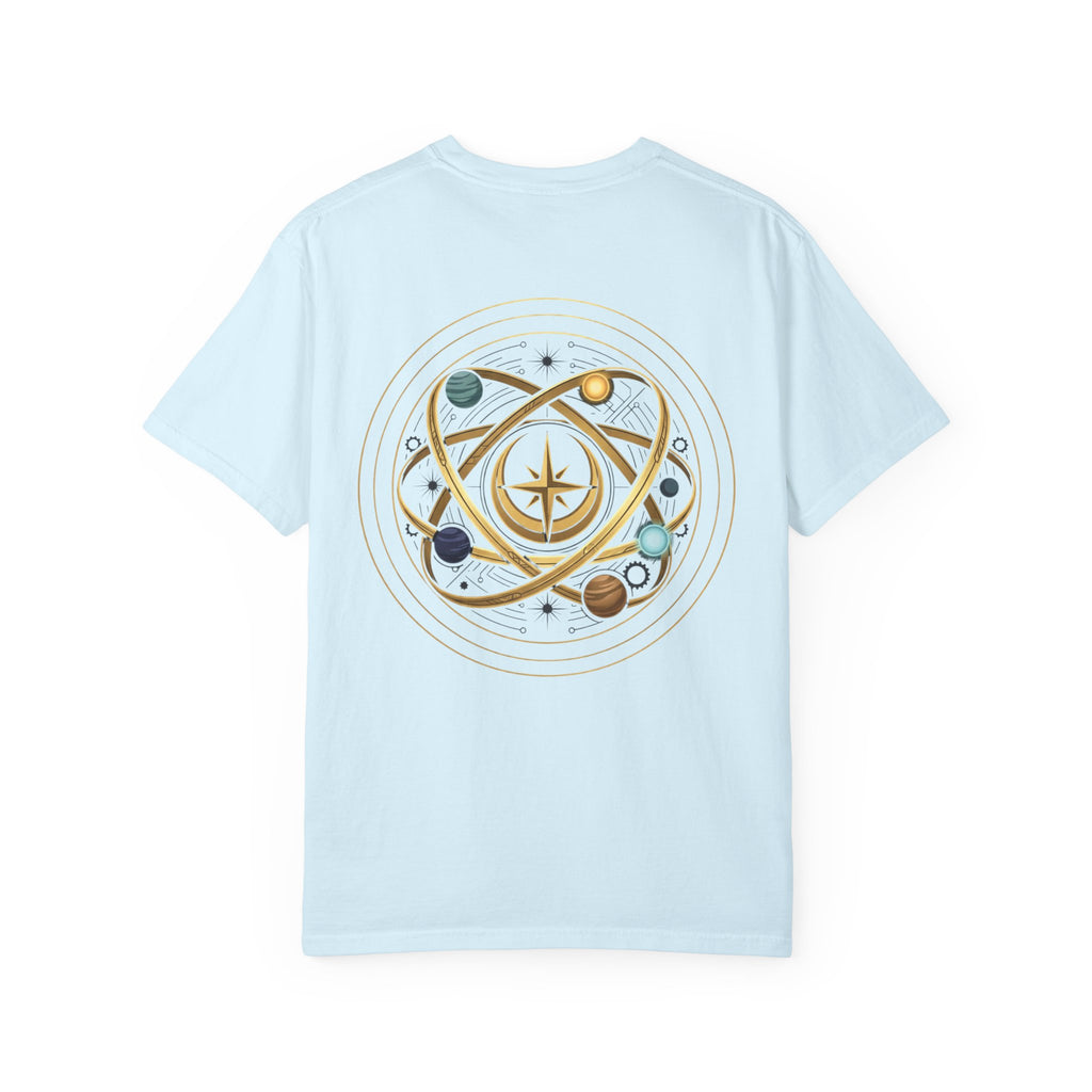 PRB Crown & Cosmos Graphic T-Shirt | Gold Royal Crest & Celestial Back by Printify