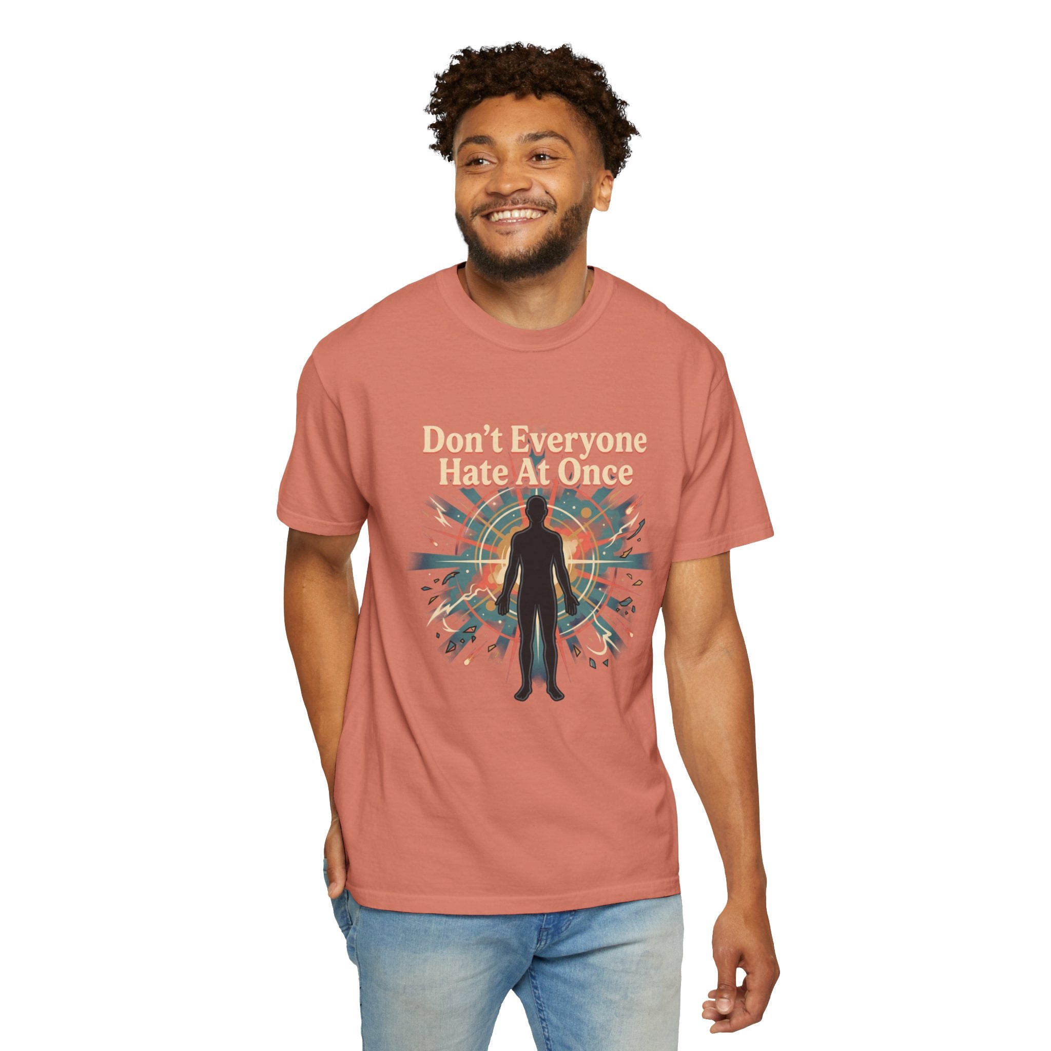 Power Runs Black Don't Everyone Hate Me Once" Retro Silhouette Graphic Tee by Printify